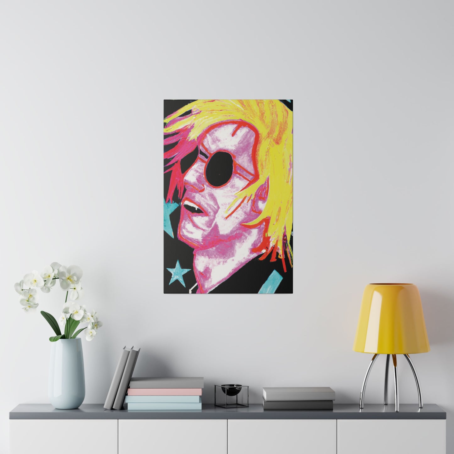 5123P - Rockstar Painting Print | Face | Abstract | Poster | Home Decor | Wall Art | Music Art | Canvas