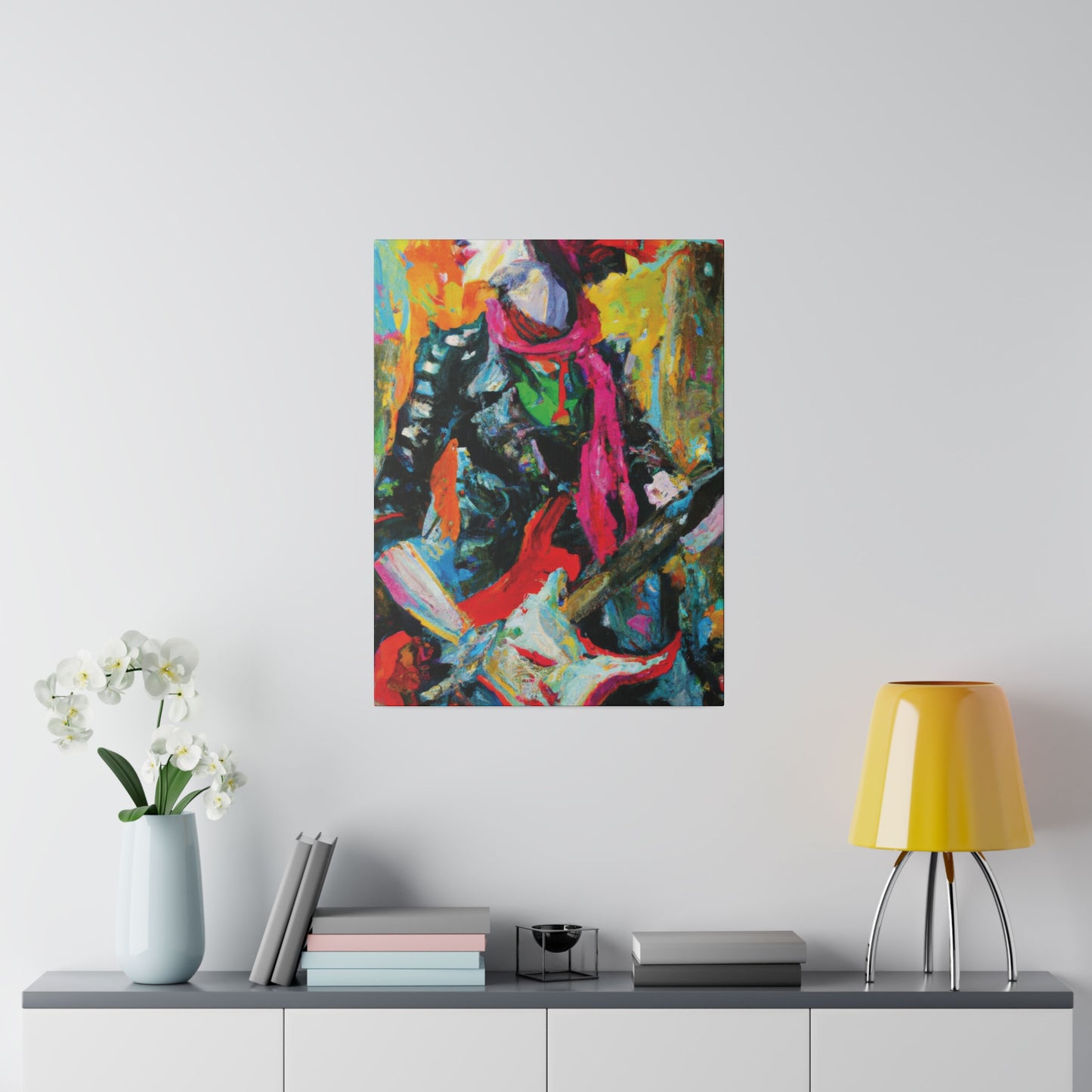 8579X - Rockstar Oil Painting Style Print | Poster | Home Decor | Wall Art | Music Art | Canvas