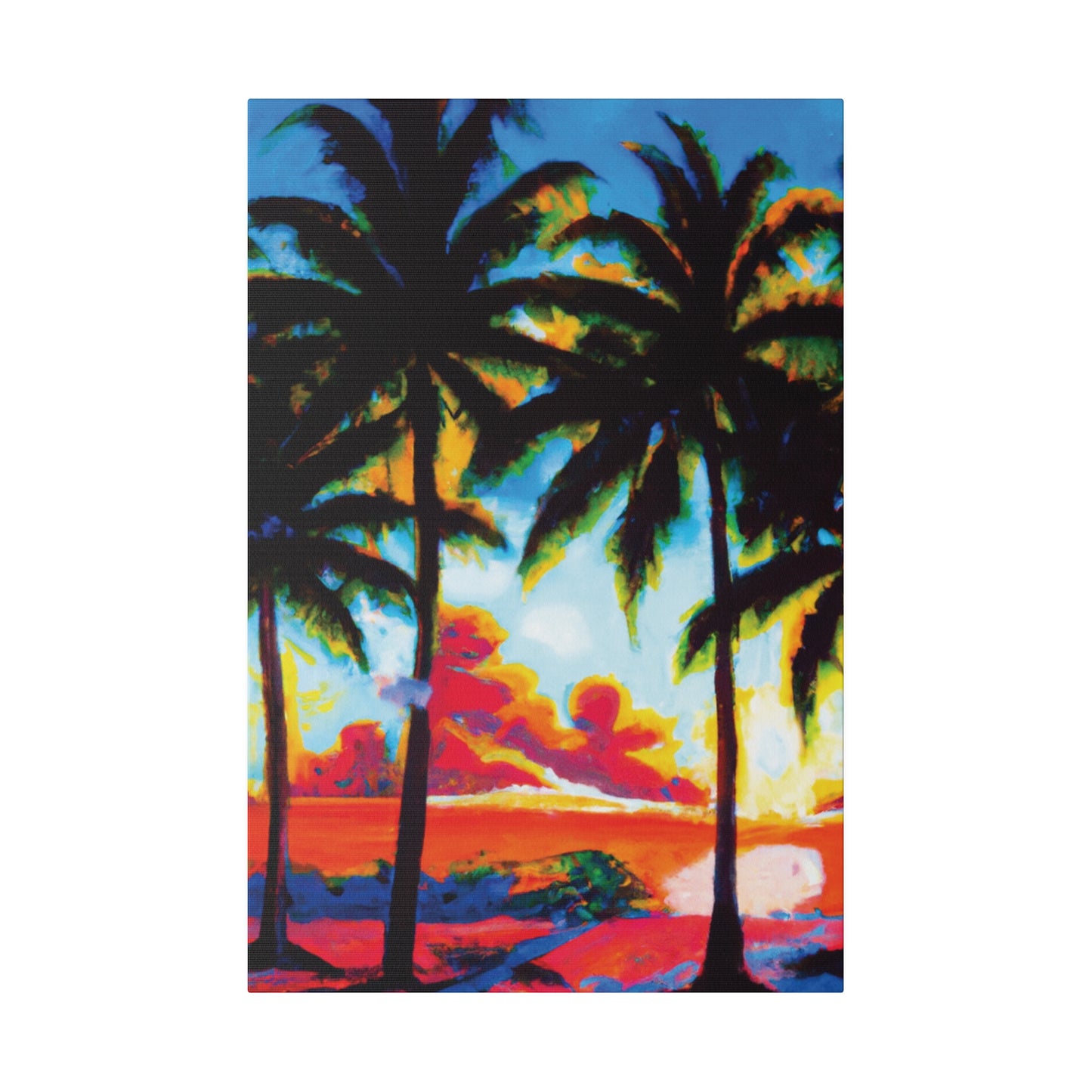 941Q - Miami Beach Sunset Painting Print | Miami | Beach | Sunset | Poster | Home Decor | Wall Art | Canvas