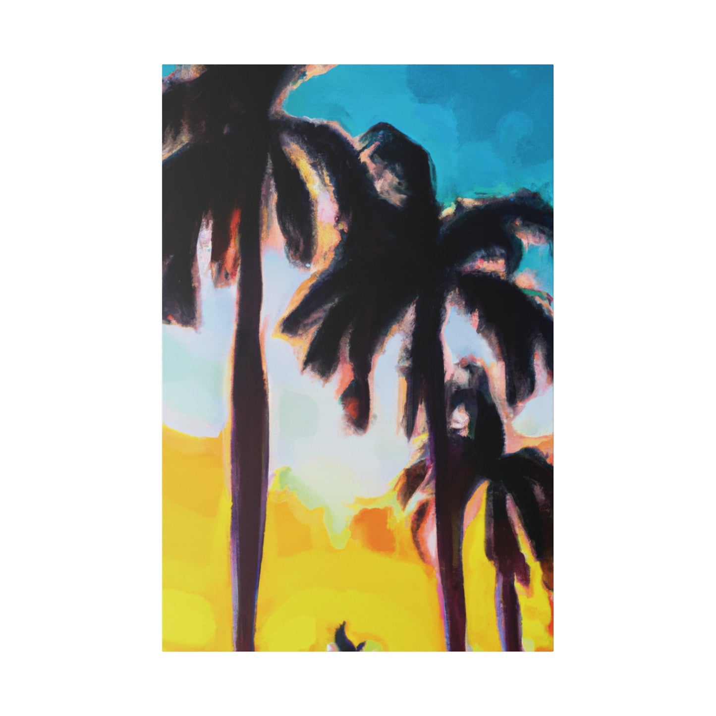 5485W - Miami Beach Sunset Painting Print | Miami | Beach | Sunset | Poster | Home Decor | Wall Art | Canvas