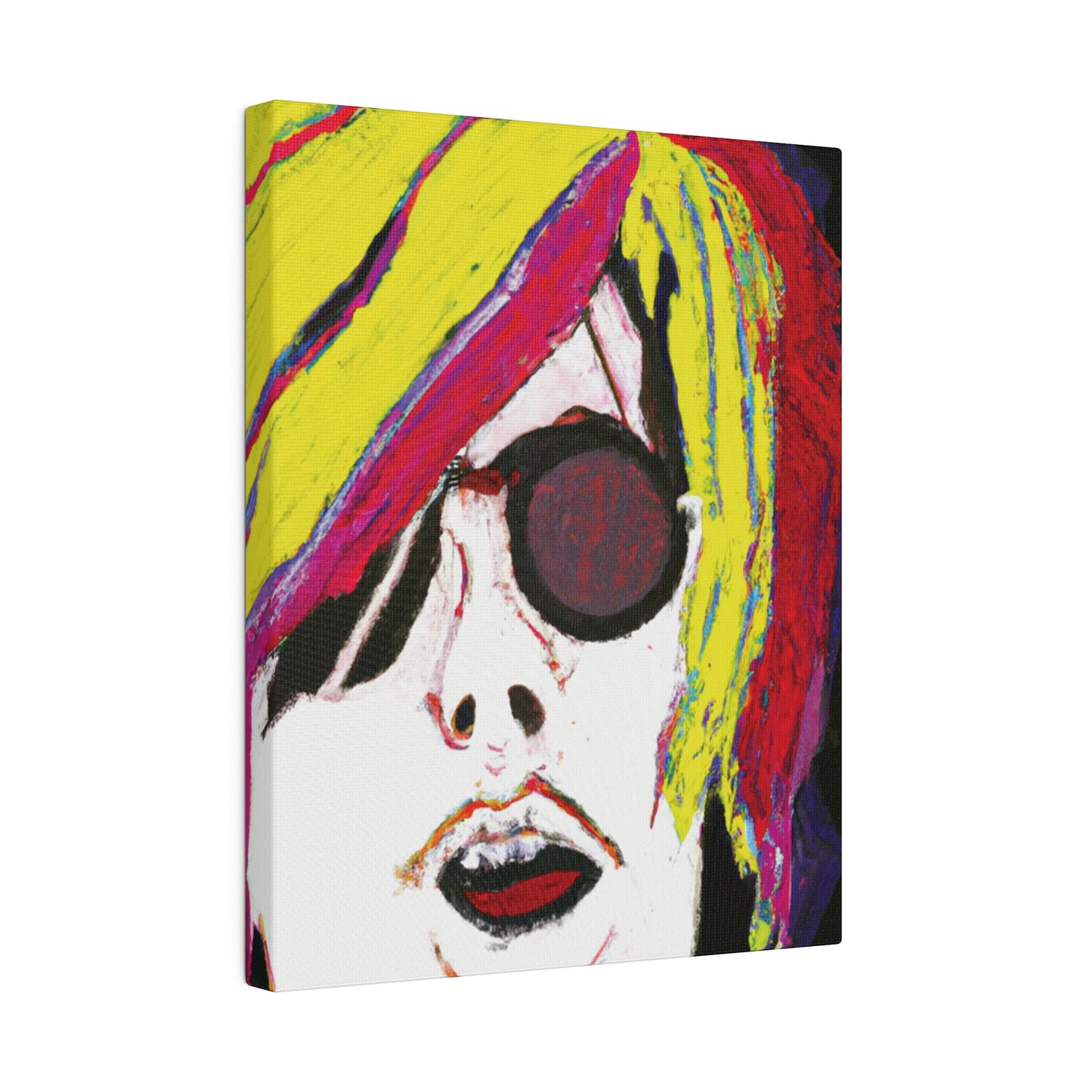 1273Y - Rockstar Painting Print | Face | Abstract | Poster | Home Decor | Wall Art | Music Art | Canvas