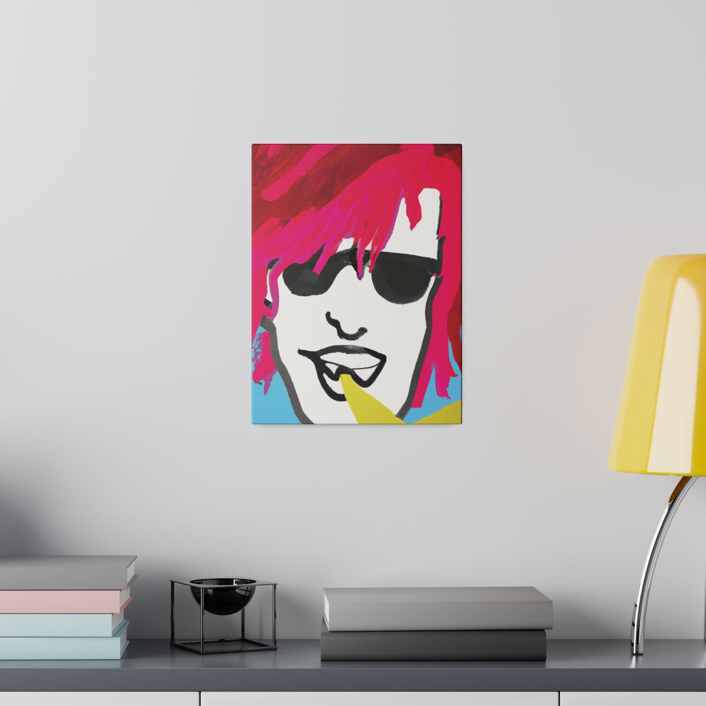 8342F - Rockstar Painting Print | Face | Abstract | Poster | Home Decor | Wall Art | Music Art | Canvas