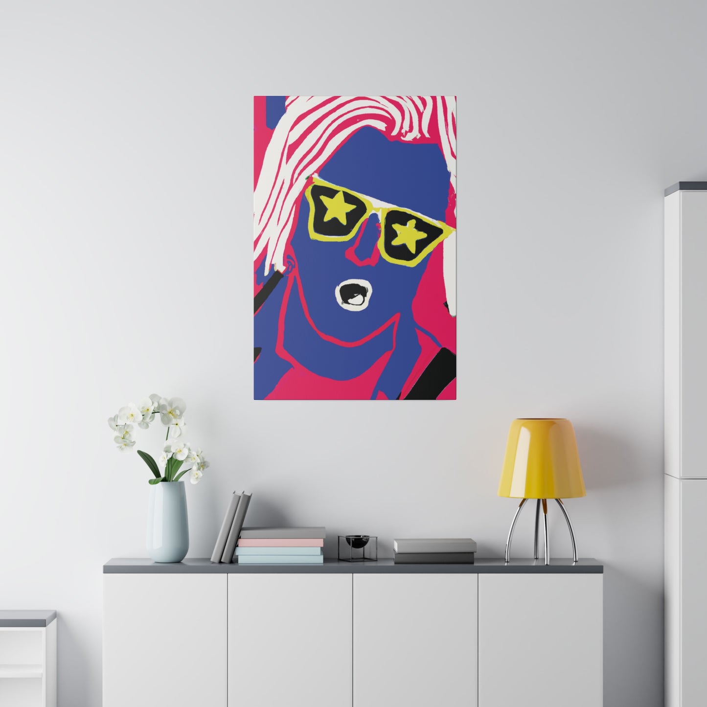 2409U - Rockstar Painting Print | Face | Abstract | Poster | Home Decor | Wall Art | Music Art | Canvas