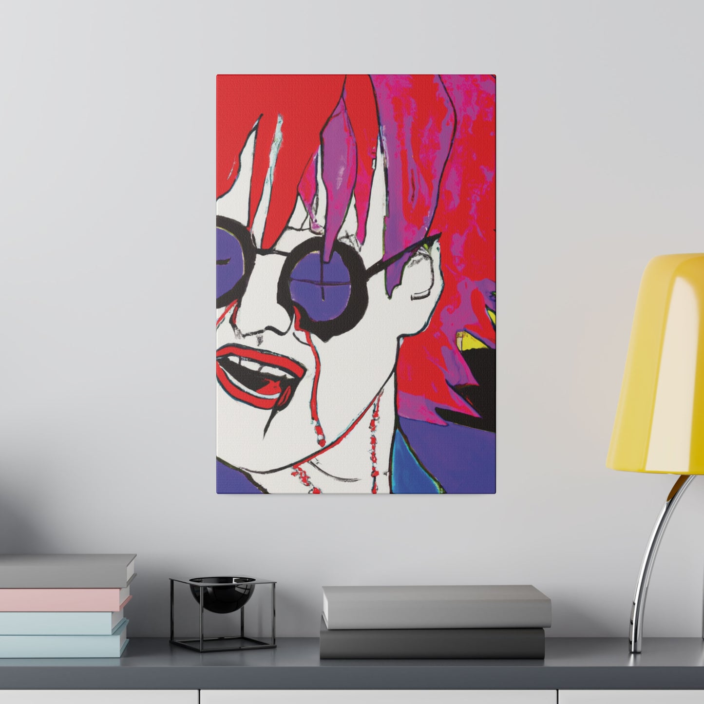 4014Q - Rockstar Painting Print | Face | Abstract | Poster | Home Decor | Wall Art | Music Art | Canvas