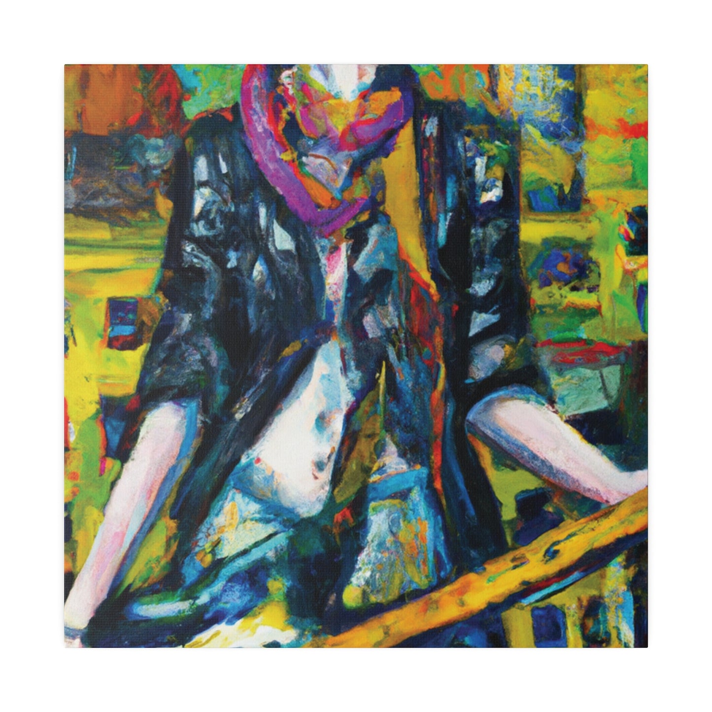 3589A - Rockstar Oil Painting Style Print | Poster | Home Decor | Wall Art | Music Art | Canvas