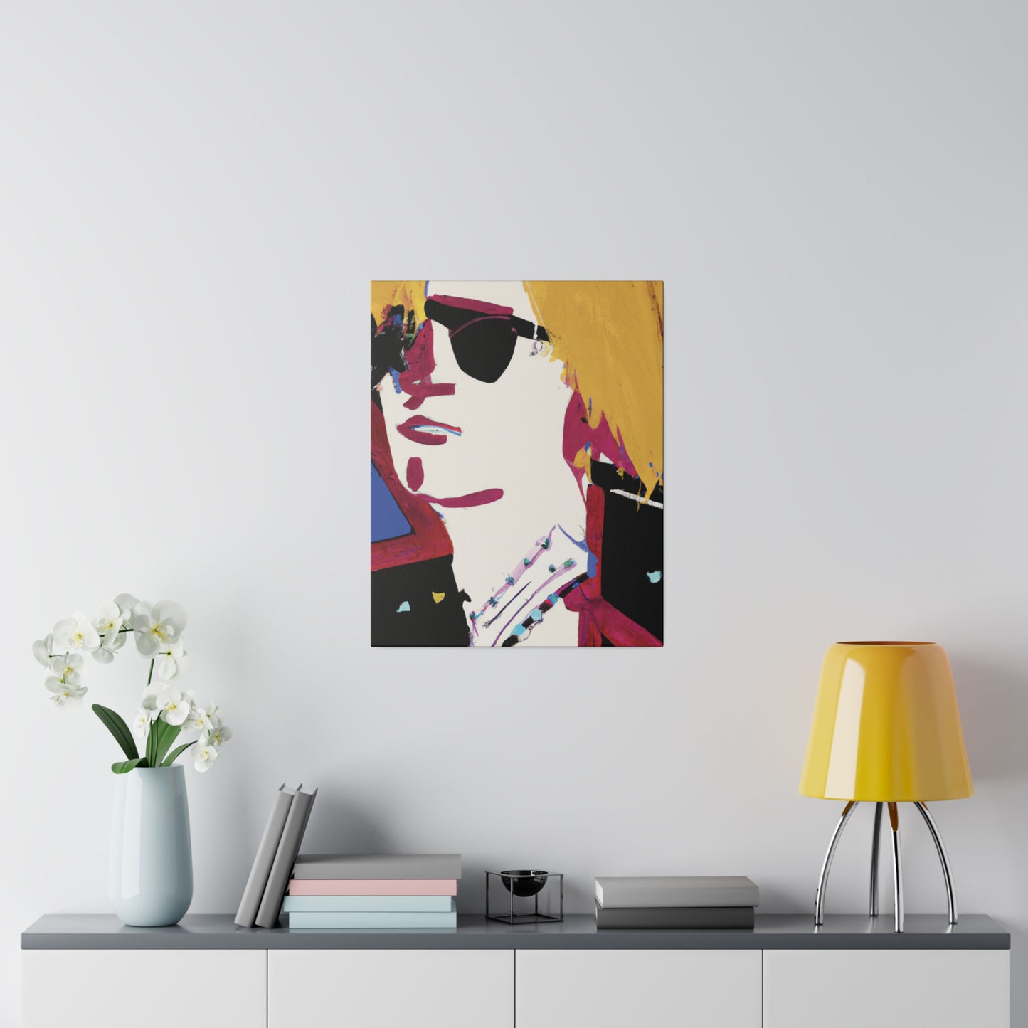 8305A - Rockstar Painting Print | Face | Abstract | Poster | Home Decor | Wall Art | Music Art | Canvas