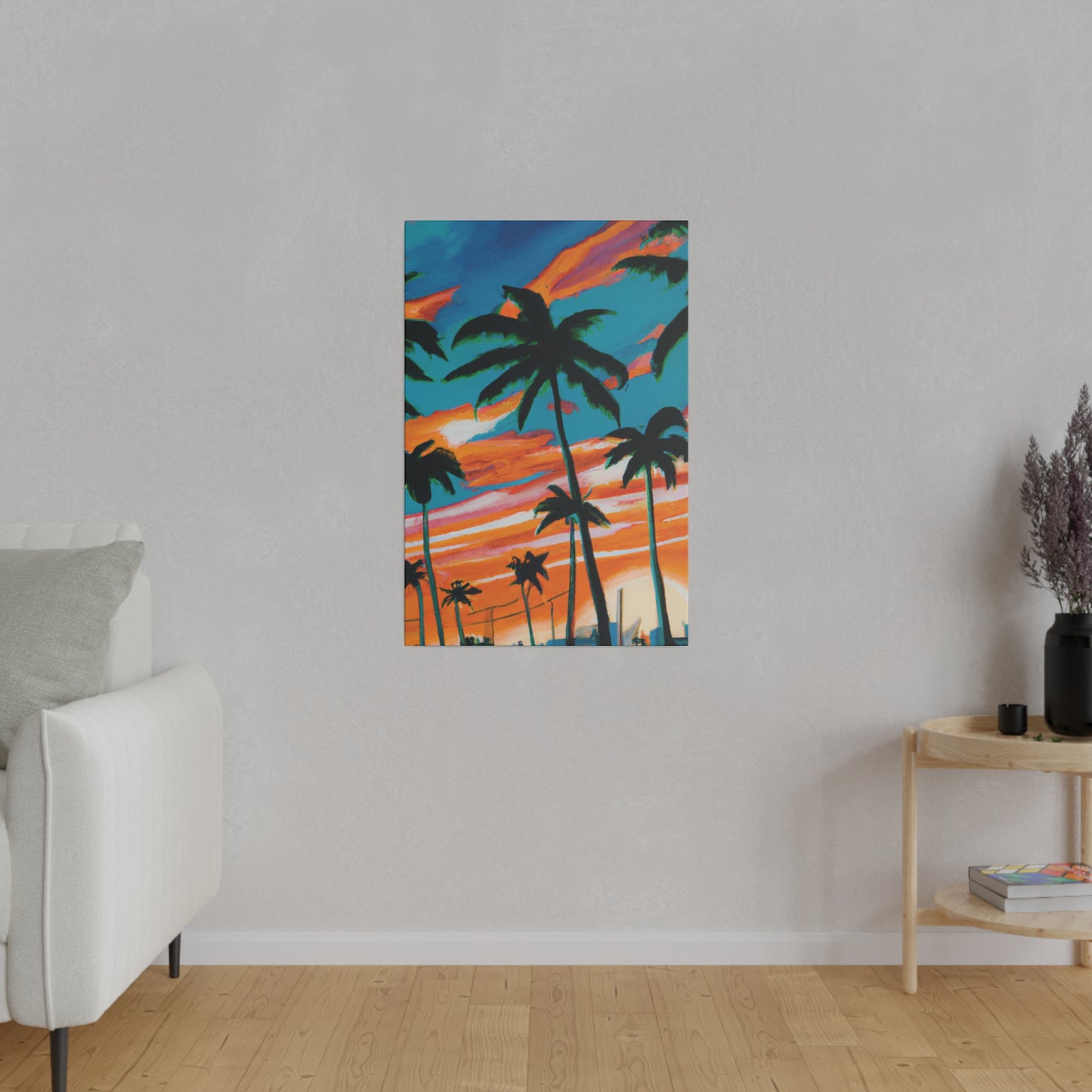 4895G - Miami Beach Sunset Painting Print | Miami | Beach | Sunset | Poster | Home Decor | Wall Art | Canvas