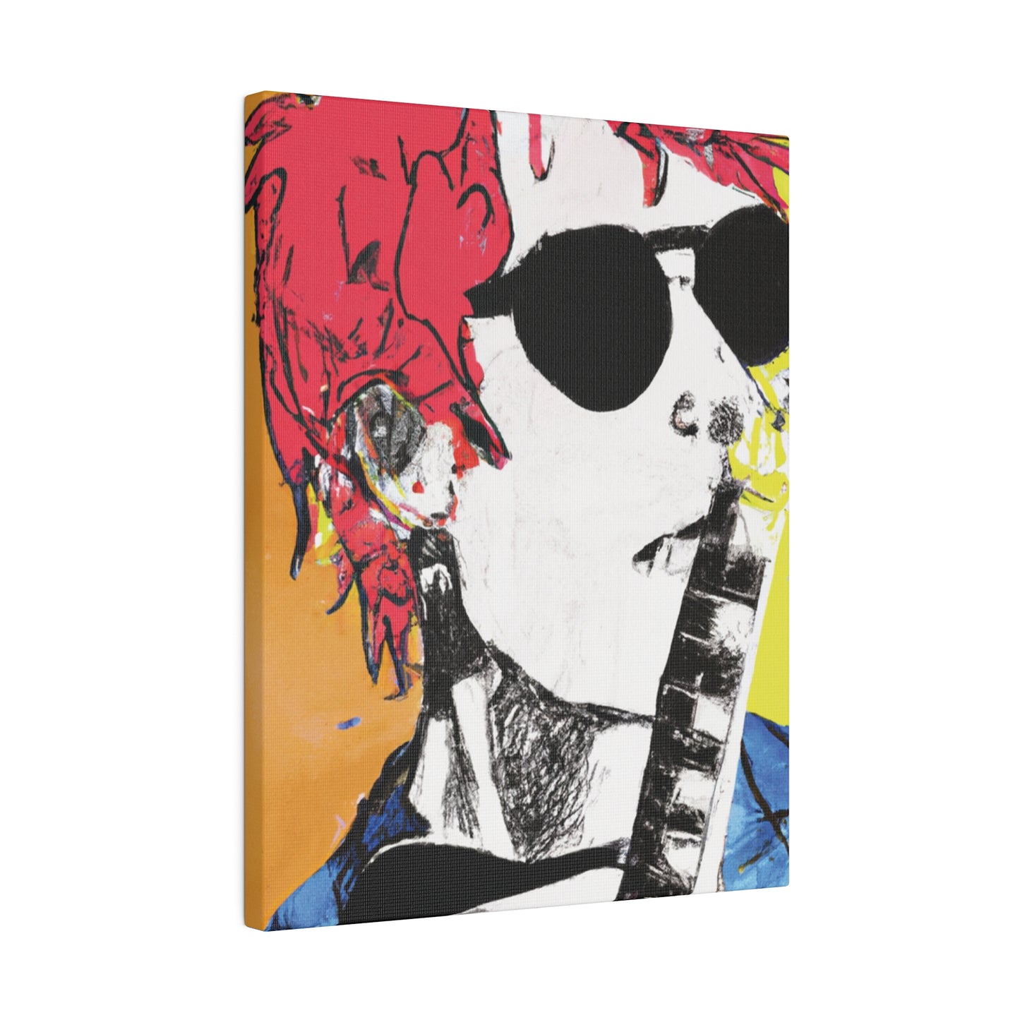 8995T - Rockstar Painting Print | Face | Abstract | Poster | Home Decor | Wall Art | Music Art | Canvas