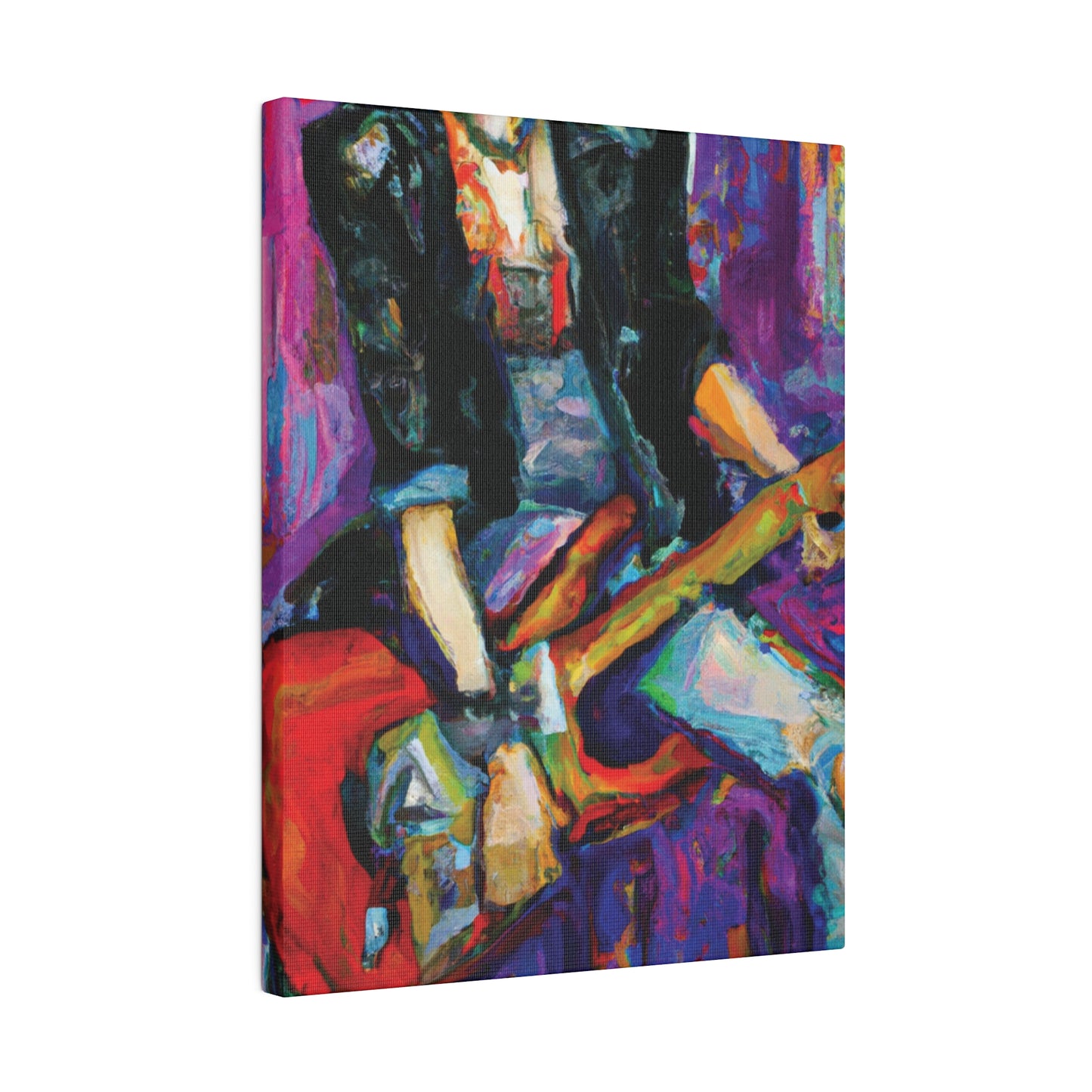 6268K - Rockstar Oil Painting Style Print | Poster | Home Decor | Wall Art | Music Art | Canvas