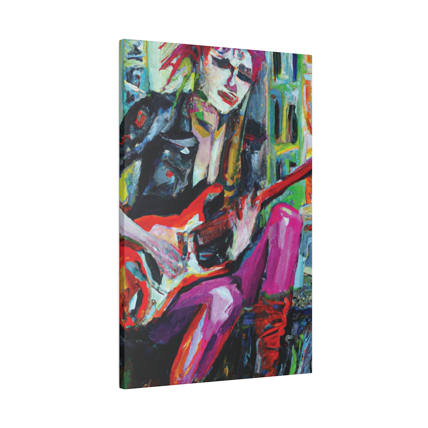 5002A - Rockstar Oil Painting Style Print | Poster | Home Decor | Wall Art | Music Art | Canvas