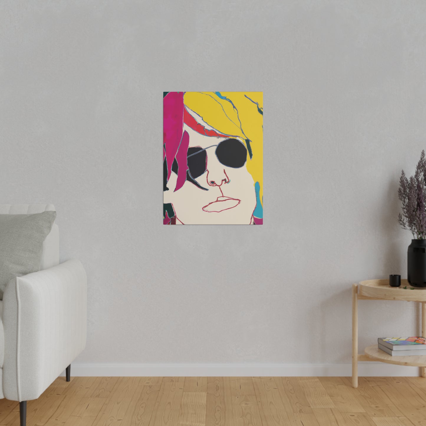 9138E - Rockstar Painting Print | Face | Abstract | Poster | Home Decor | Wall Art | Music Art | Canvas