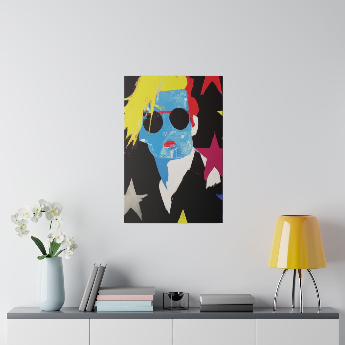 9993U - Rockstar Painting Print | Face | Abstract | Poster | Home Decor | Wall Art | Music Art | Canvas