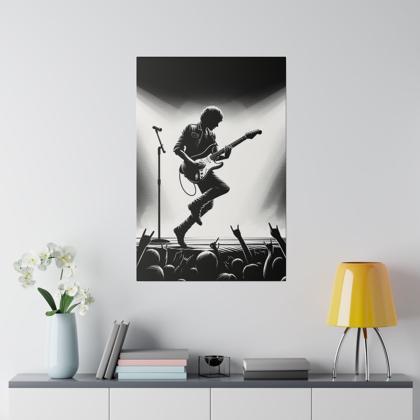 5472J - music art work, rockstar gifts, musician gift ideas, guitar art work, guitar artwork, guitar wall art canvas, playing guitar, decor