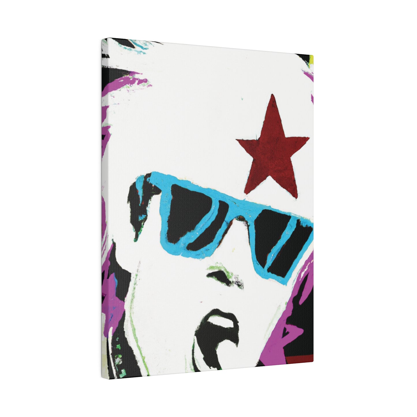 4850F - Rockstar Painting Print | Face | Abstract | Poster | Home Decor | Wall Art | Music Art | Canvas