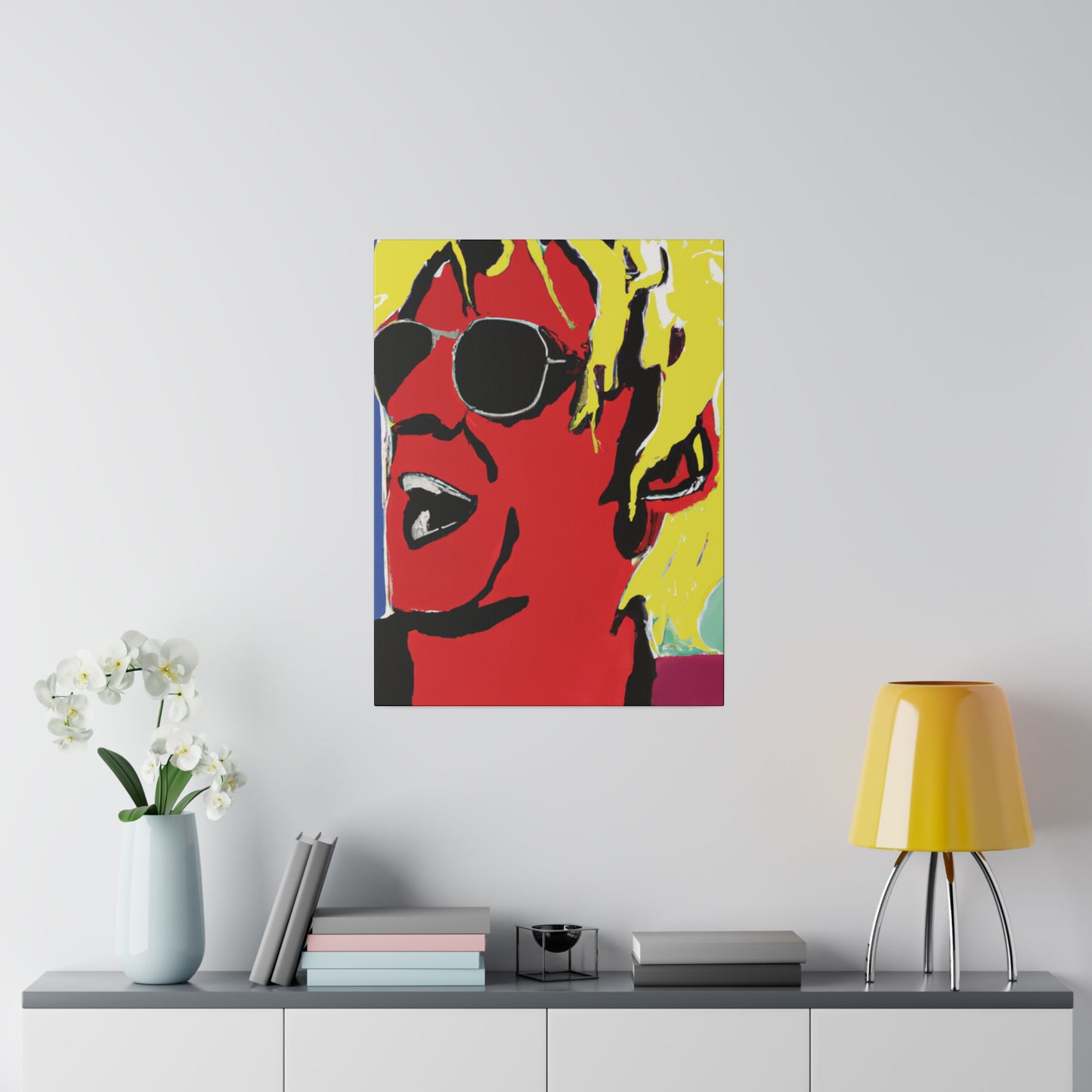 8166B - Rockstar Painting Print | Face | Abstract | Poster | Home Decor | Wall Art | Music Art | Canvas