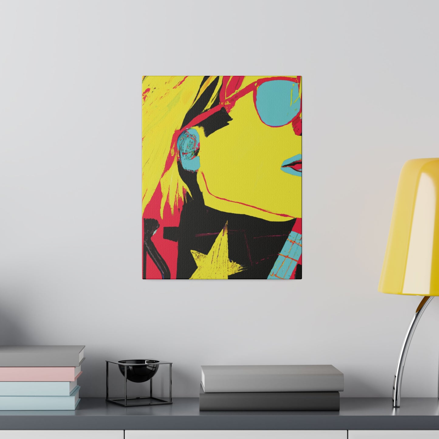 4925Q - Rockstar Painting Print | Face | Abstract | Poster | Home Decor | Wall Art | Music Art | Canvas