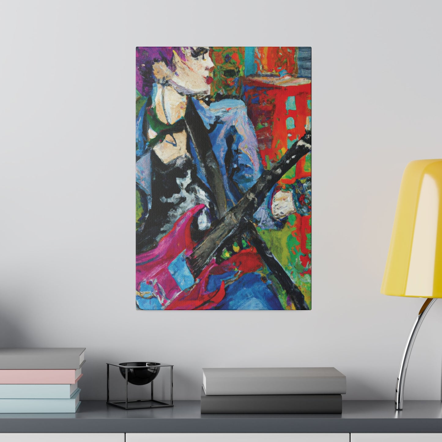 9194H - Rockstar Oil Painting Style Print | Poster | Home Decor | Wall Art | Music Art | Canvas