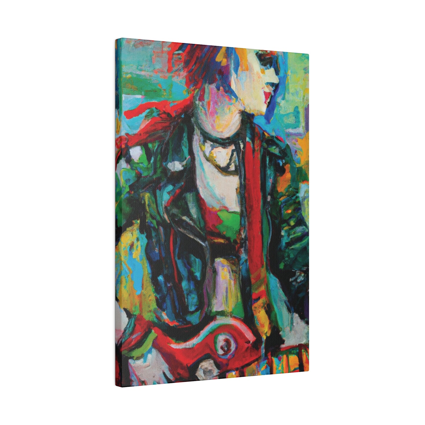 7245X - Rockstar Oil Painting Style Print | Poster | Home Decor | Wall Art | Music Art | Canvas