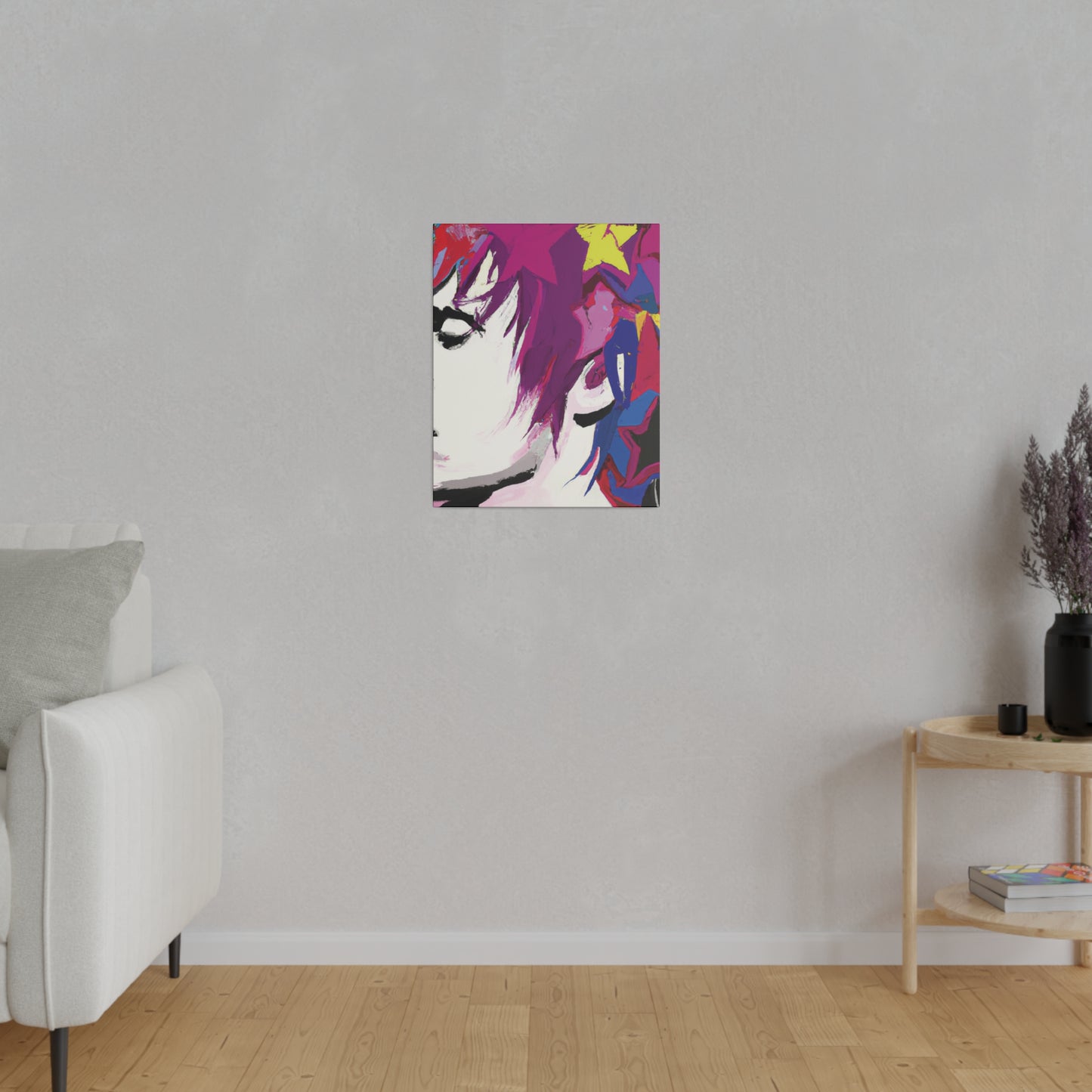 7369B - Rockstar Painting Print | Face | Abstract | Poster | Home Decor | Wall Art | Music Art | Canvas