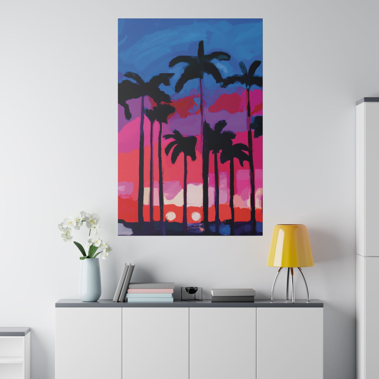 7245Y - Miami Beach Sunset Painting Print | Miami | Beach | Sunset | Poster | Home Decor | Wall Art | Canvas