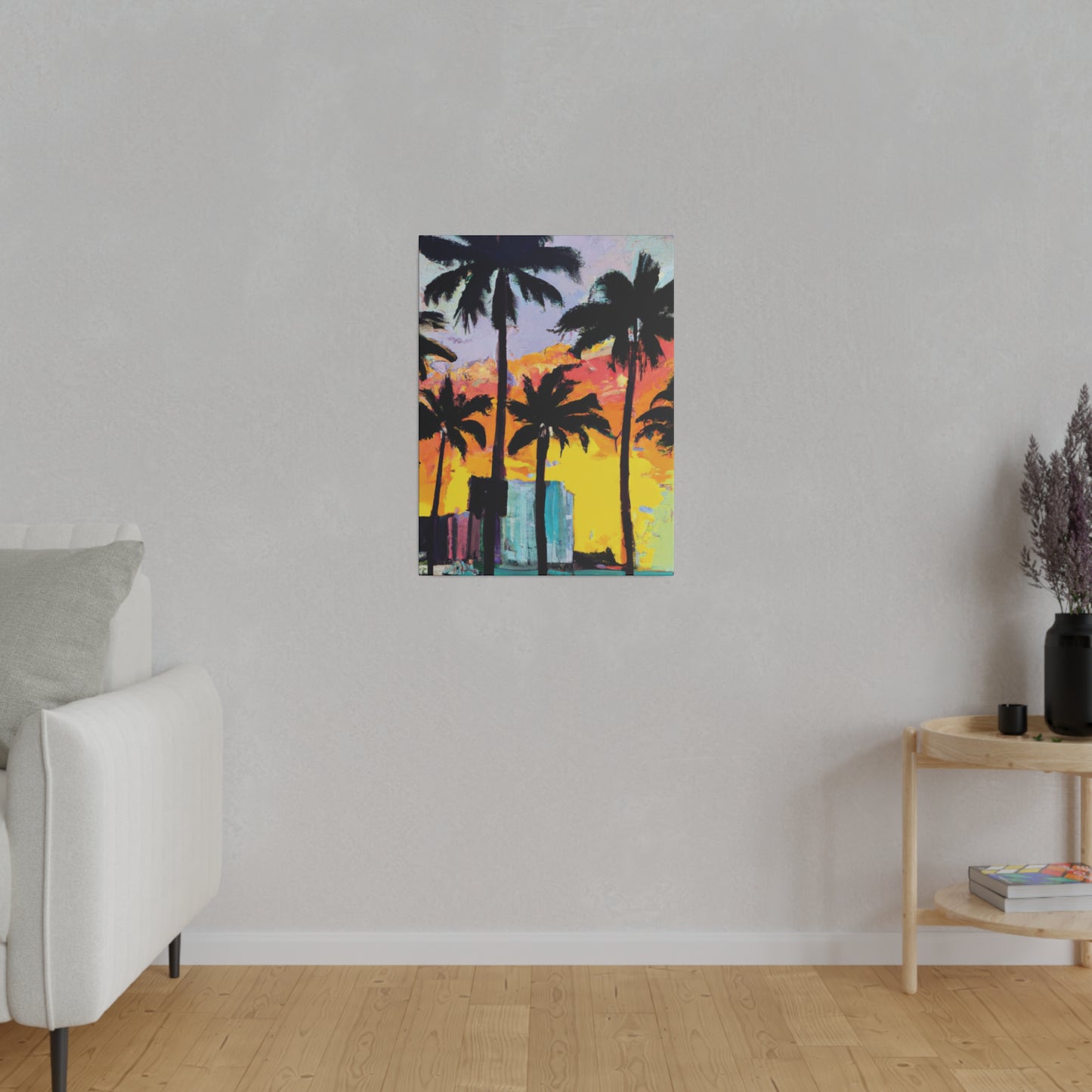 10266L - Miami Beach Sunset Painting Print | Miami | Beach | Sunset | Poster | Home Decor | Wall Art | Canvas