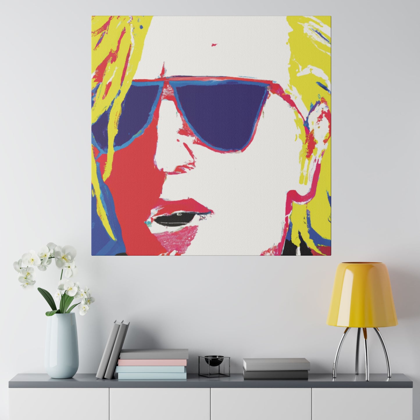 7405Y - Rockstar Painting Print | Face | Abstract | Poster | Home Decor | Wall Art | Music Art | Canvas