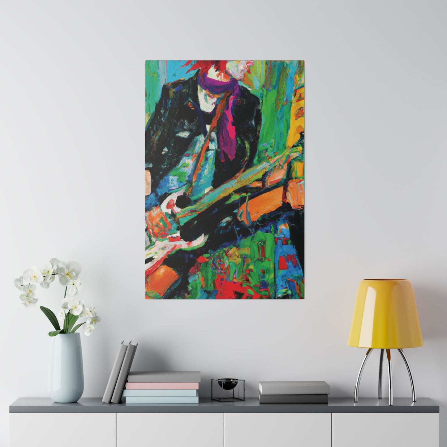 6595X - Rockstar Oil Painting Style Print | Poster | Home Decor | Wall Art | Music Art | Canvas