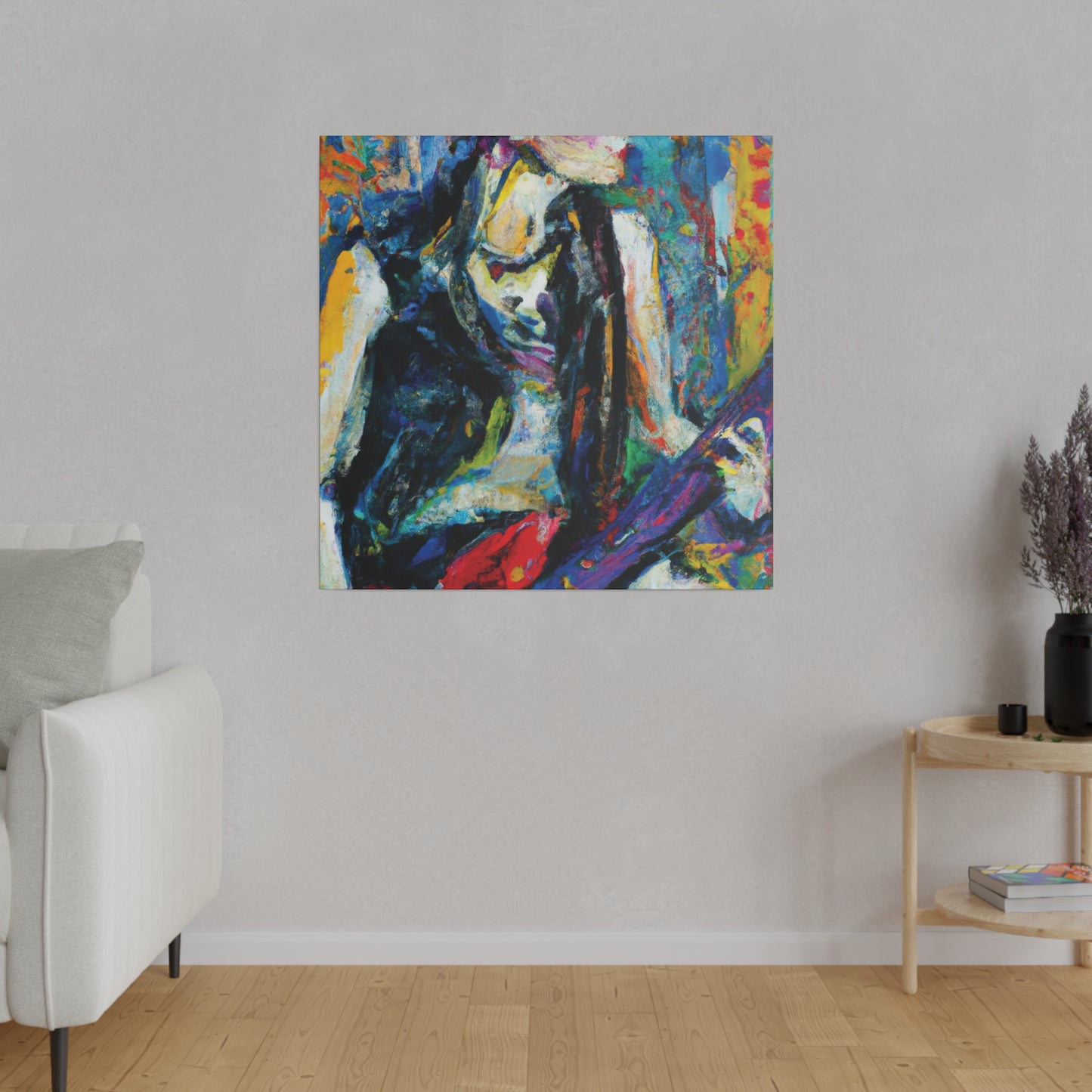 344U - Rockstar Oil Painting Style Print | Poster | Home Decor | Wall Art | Music Art | Canvas