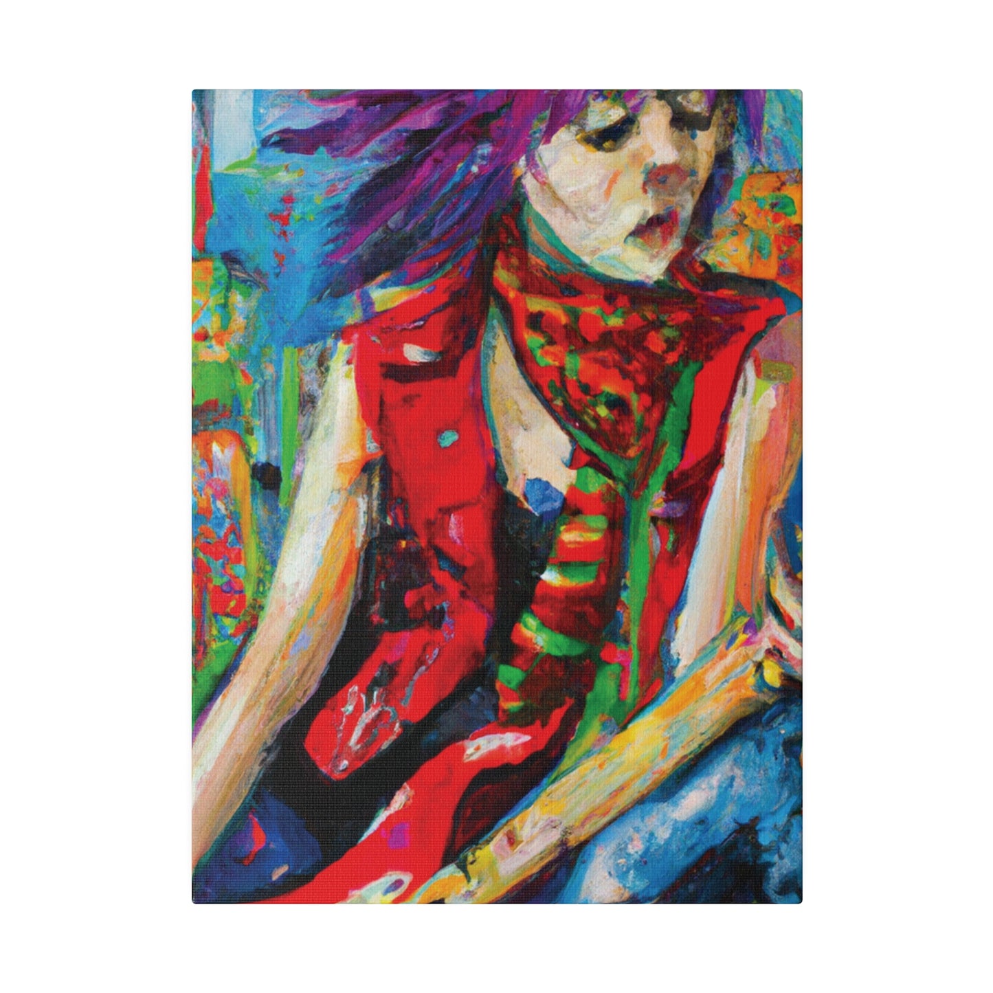 6732Q - Rockstar Oil Painting Style Print | Poster | Home Decor | Wall Art | Music Art | Canvas