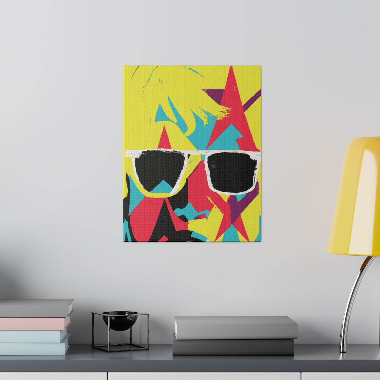 8383B - Rockstar Painting Print | Face | Abstract | Poster | Home Decor | Wall Art | Music Art | Canvas