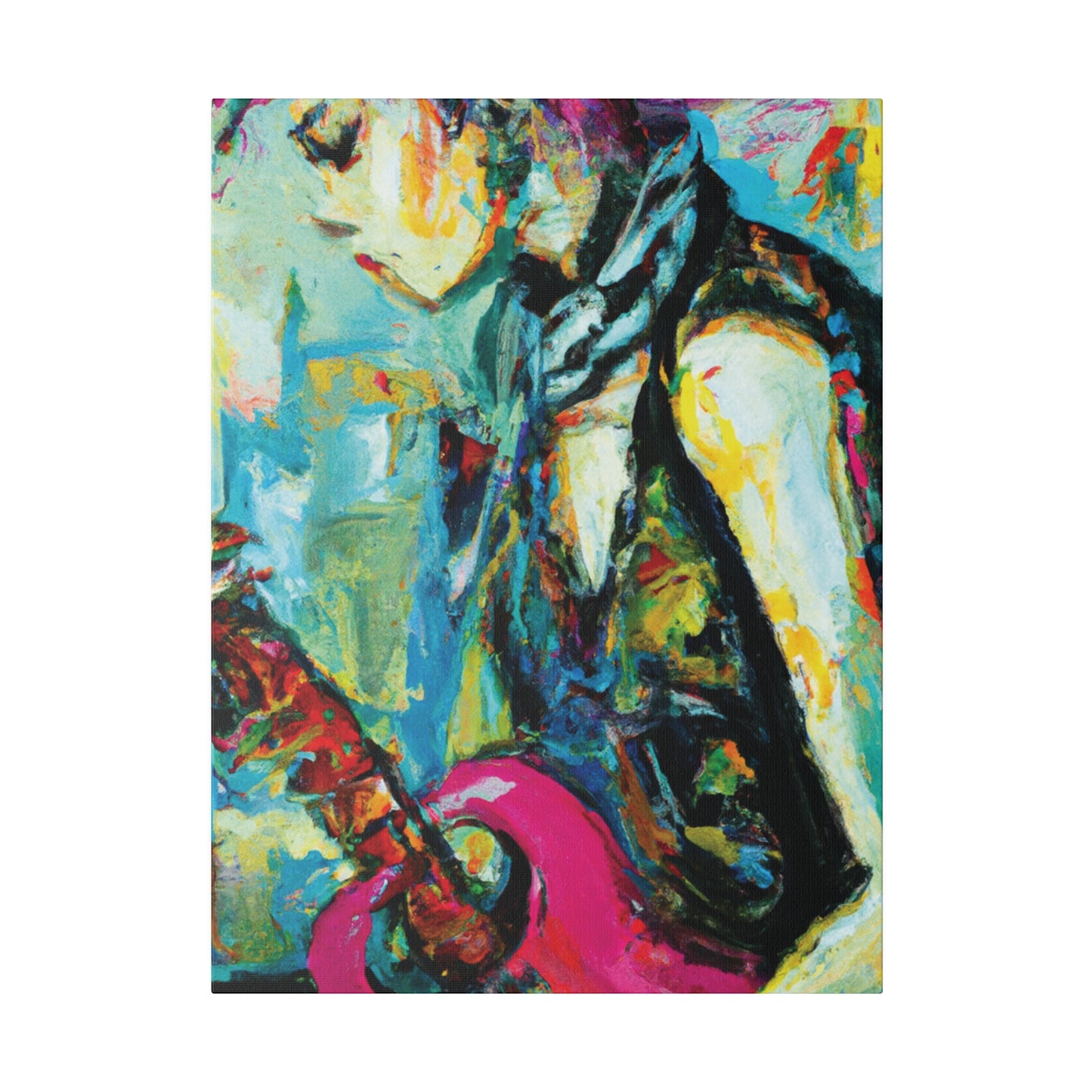 4727S - Rockstar Oil Painting Style Print | Poster | Home Decor | Wall Art | Music Art | Canvas