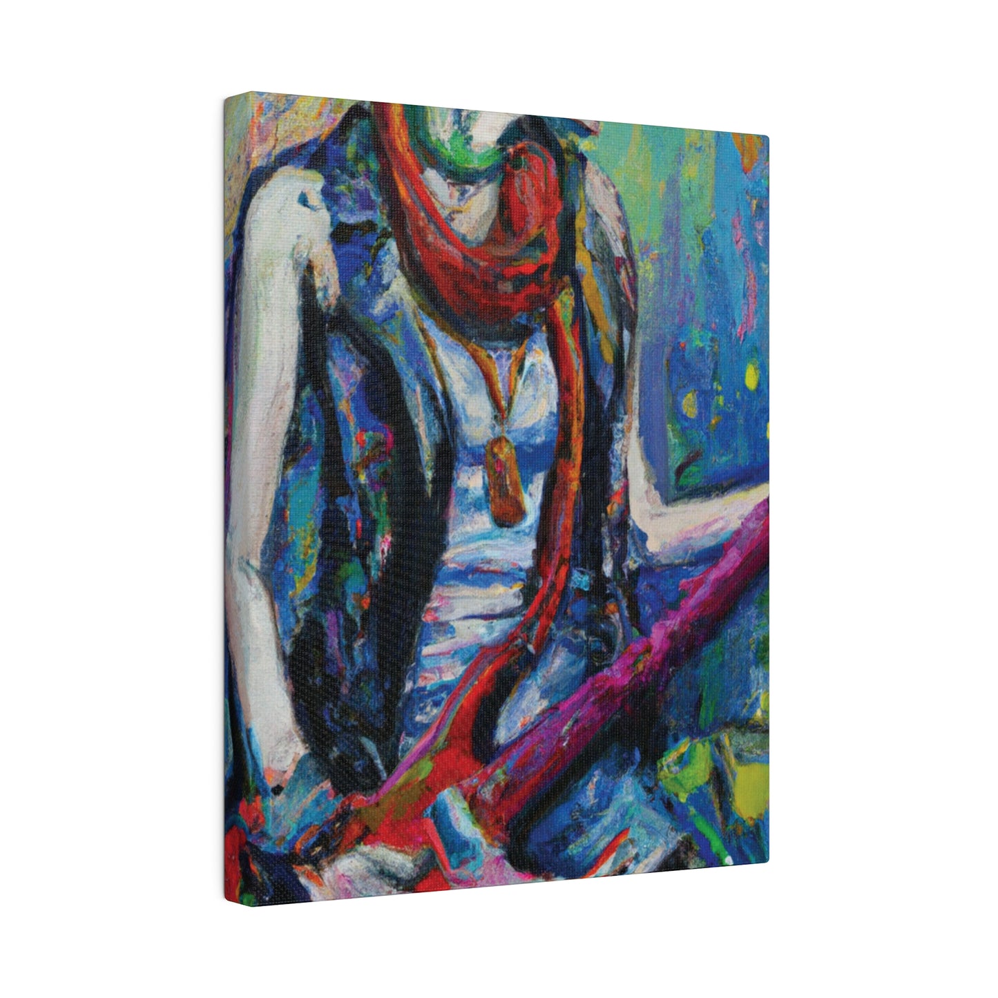 6328G - Rockstar Oil Painting Style Print | Poster | Home Decor | Wall Art | Music Art | Canvas