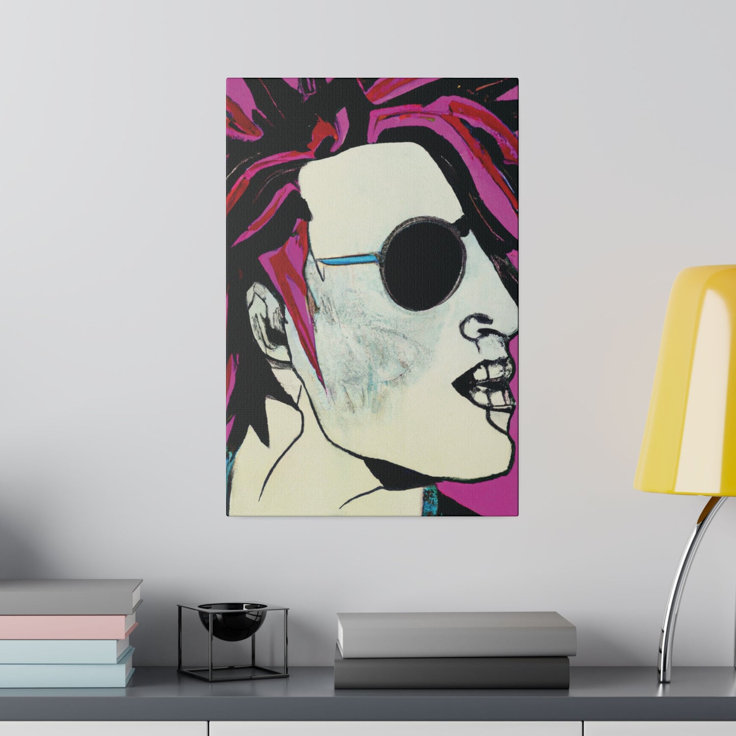 8159X - Rockstar Painting Print | Face | Abstract | Poster | Home Decor | Wall Art | Music Art | Canvas