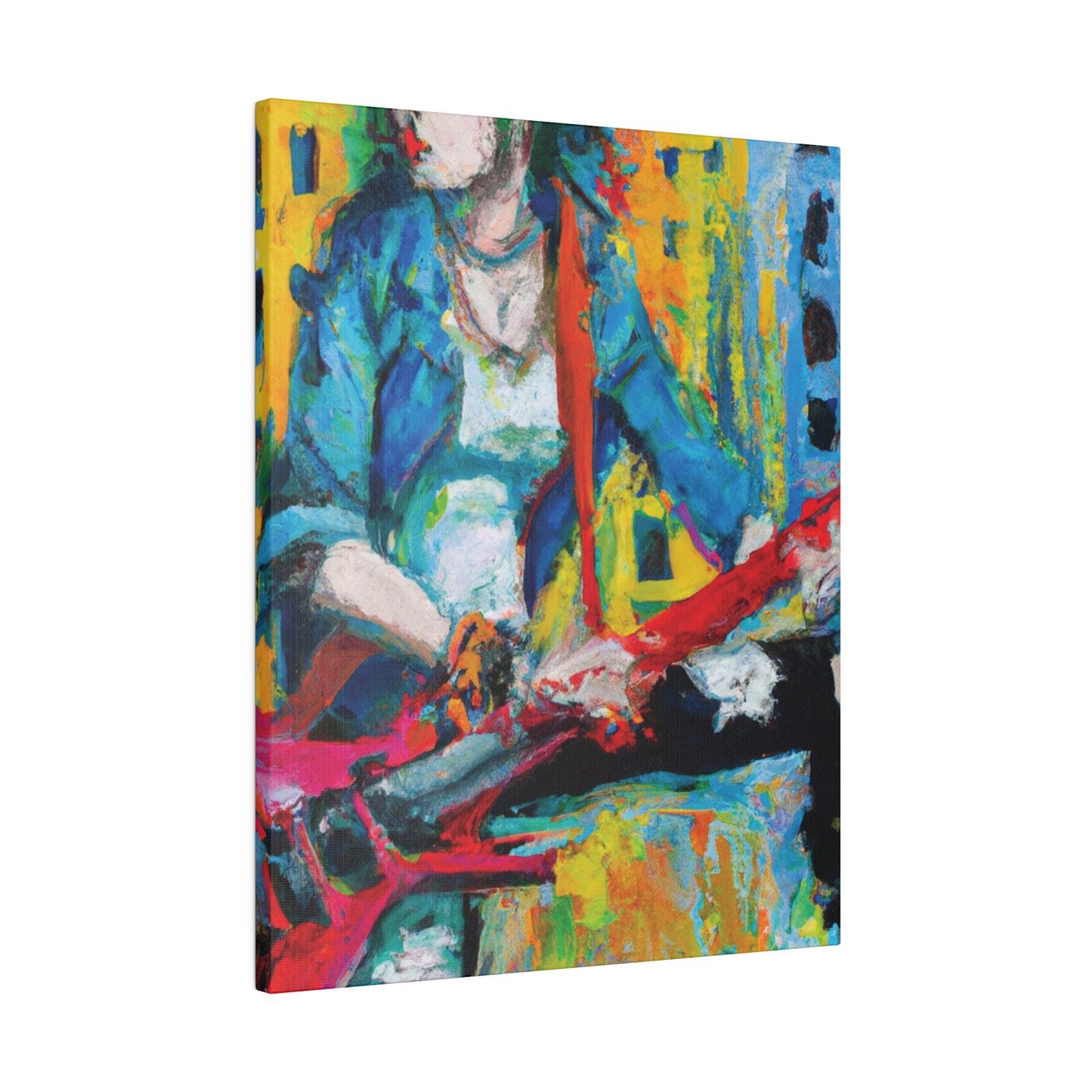 845K - Rockstar Oil Painting Style Print | Poster | Home Decor | Wall Art | Music Art | Canvas