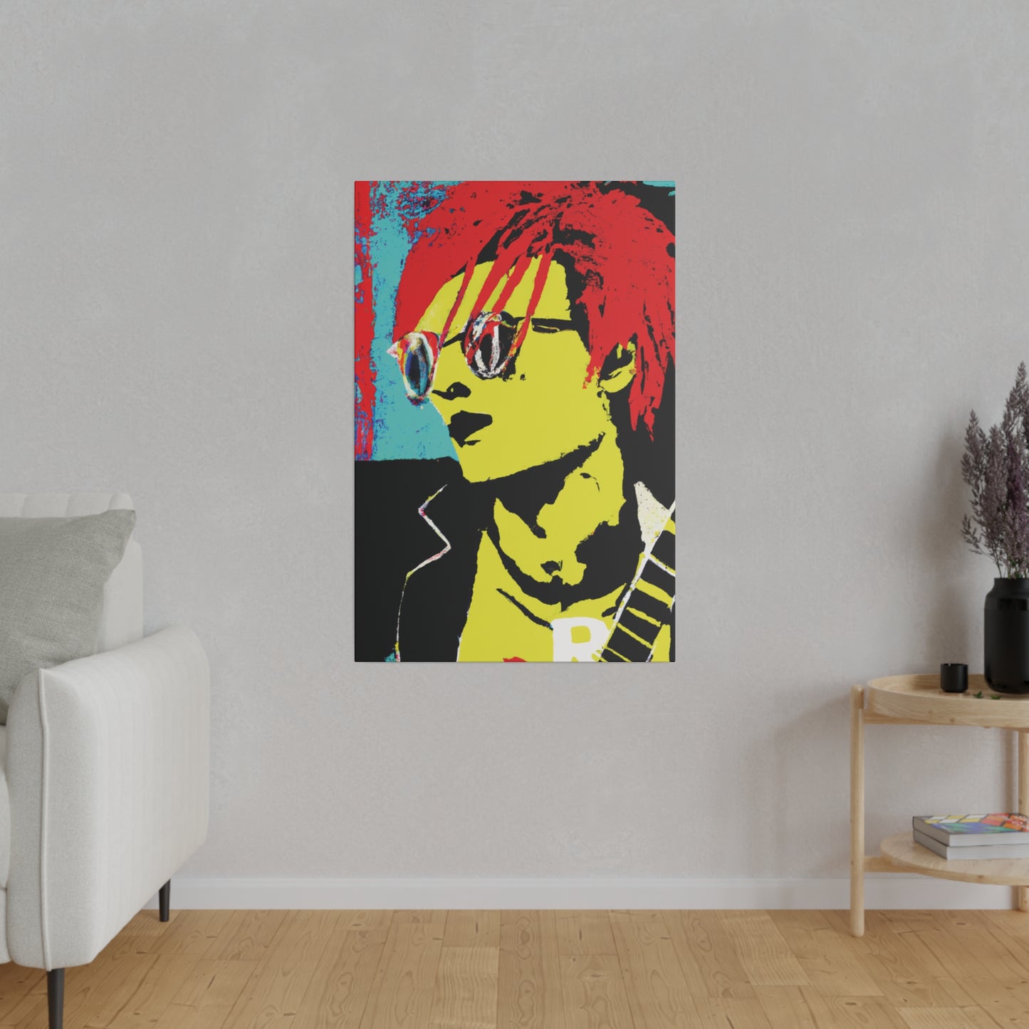 7012P - Rockstar Painting Print | Face | Abstract | Poster | Home Decor | Wall Art | Music Art | Canvas