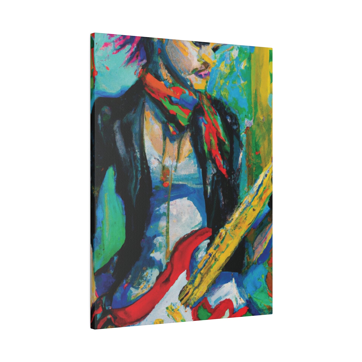 7264L - Rockstar Oil Painting Style Print | Poster | Home Decor | Wall Art | Music Art | Canvas