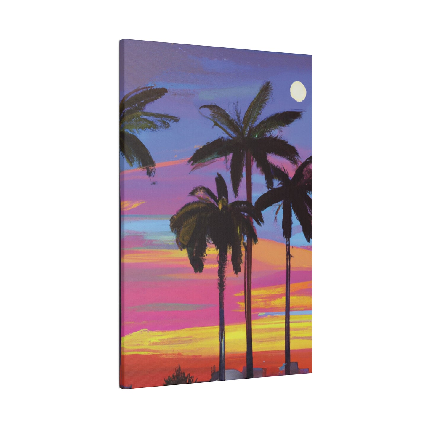 4360Y - Miami Beach Sunset Painting Print | Miami | Beach | Sunset | Poster | Home Decor | Wall Art | Canvas