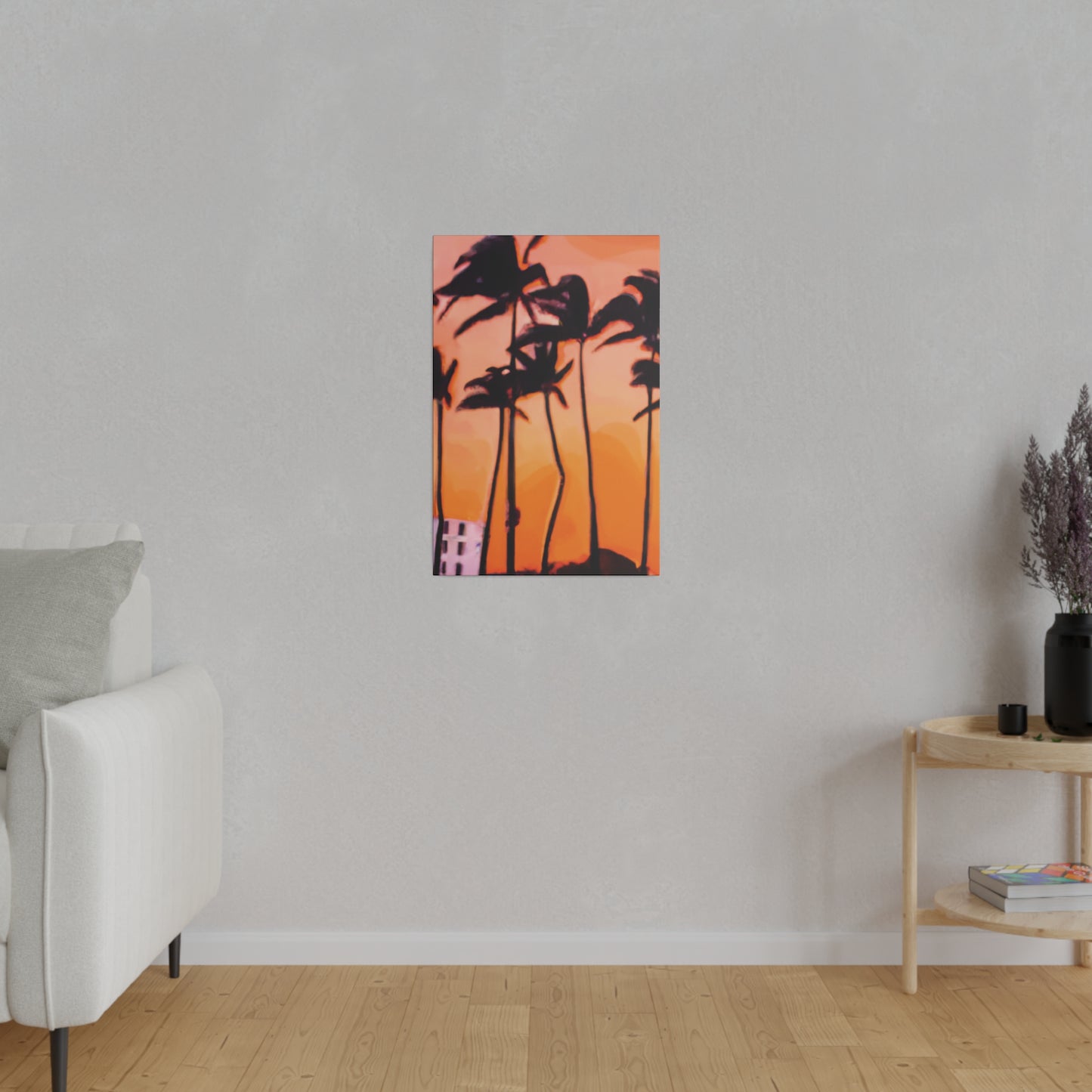 9837K - Miami Beach Sunset Painting Print | Miami | Beach | Sunset | Poster | Home Decor | Wall Art | Canvas