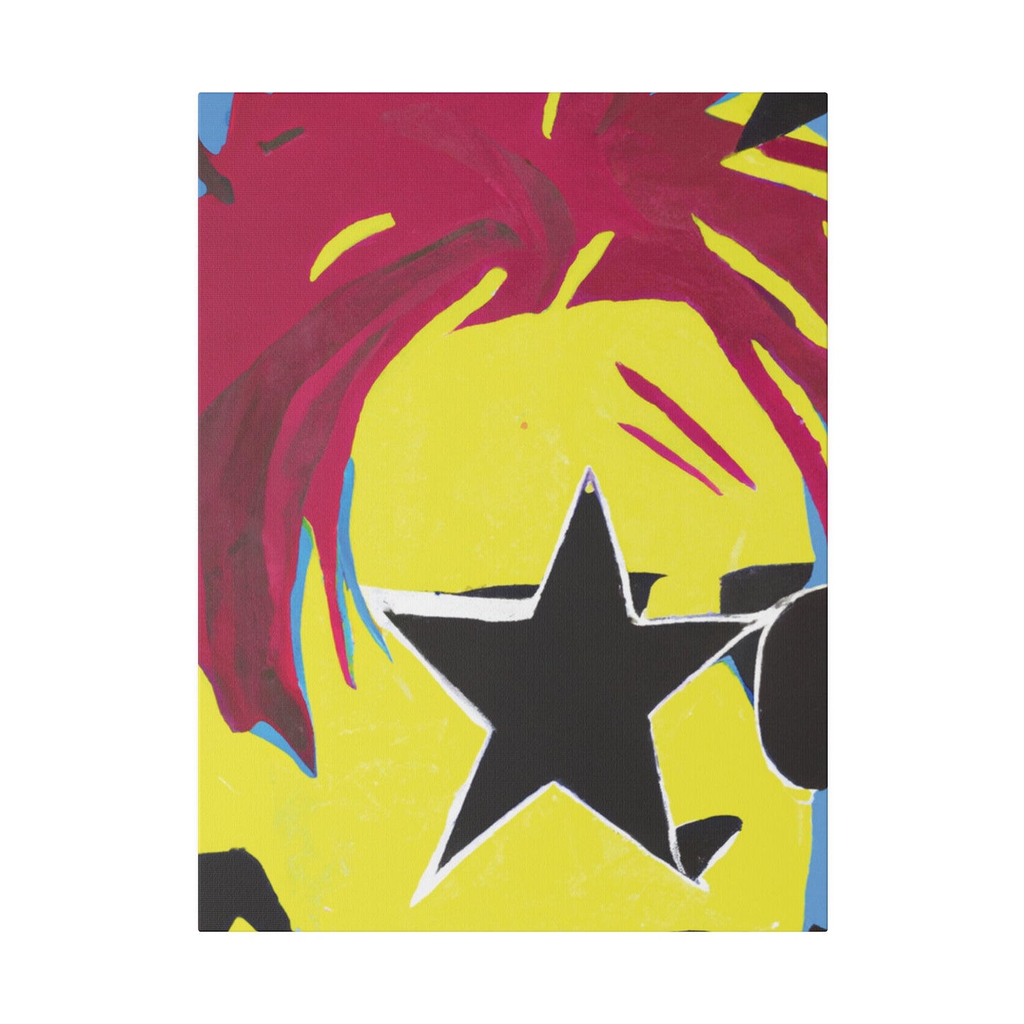 5063P - Rockstar Painting Print | Face | Abstract | Poster | Home Decor | Wall Art | Music Art | Canvas