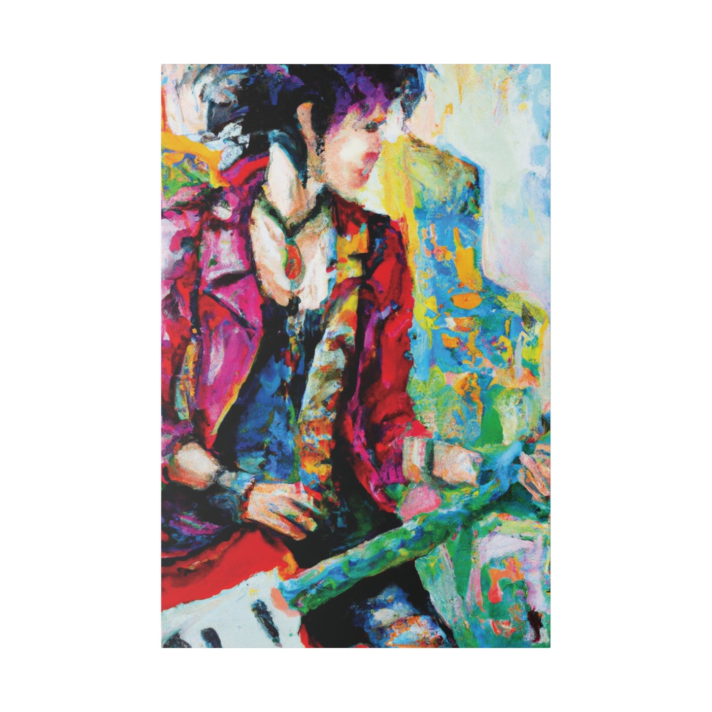 7234K - Rockstar Oil Painting Style Print | Poster | Home Decor | Wall Art | Music Art | Canvas