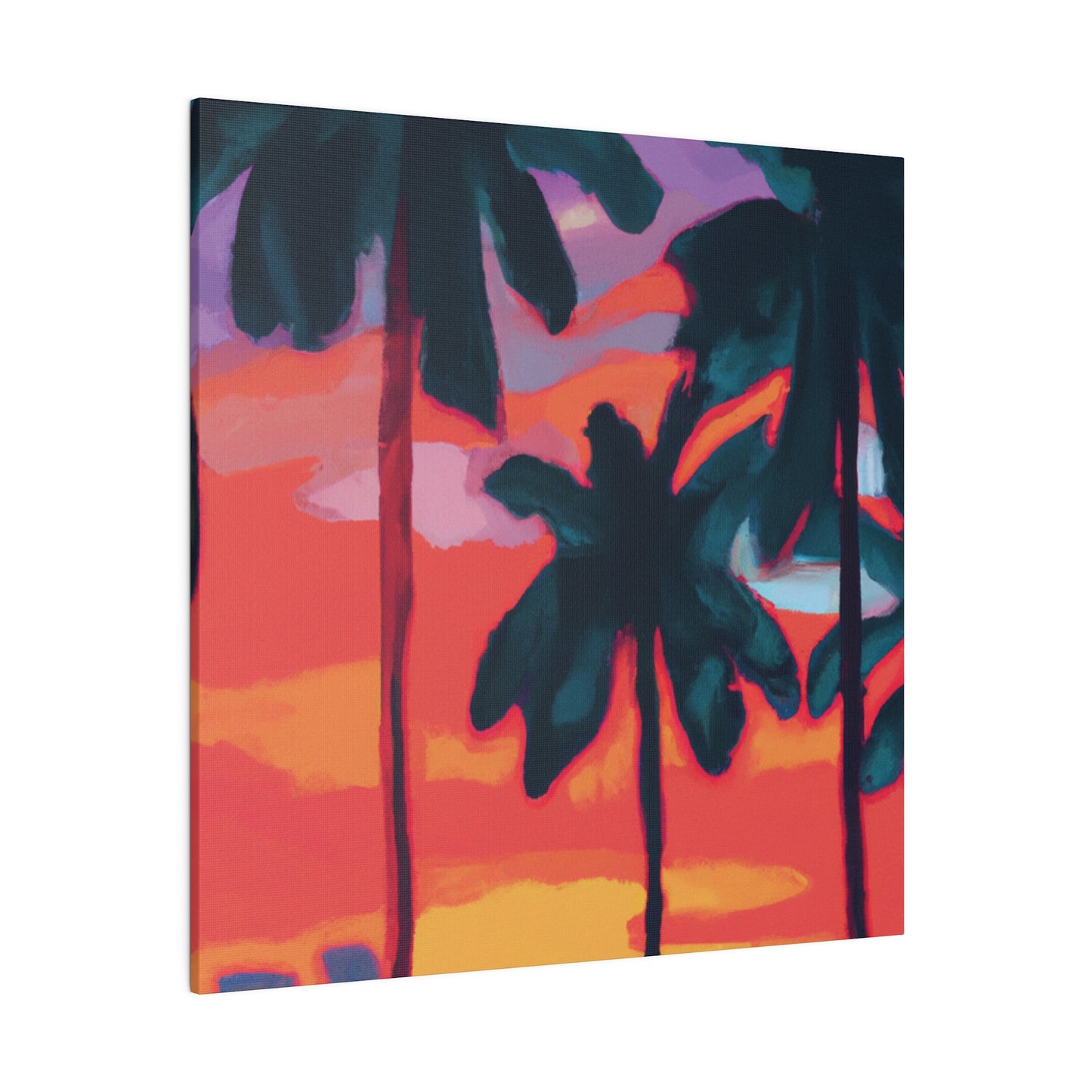 8175T - Miami Beach Sunset Painting Print | Miami | Beach | Sunset | Poster | Home Decor | Wall Art | Canvas