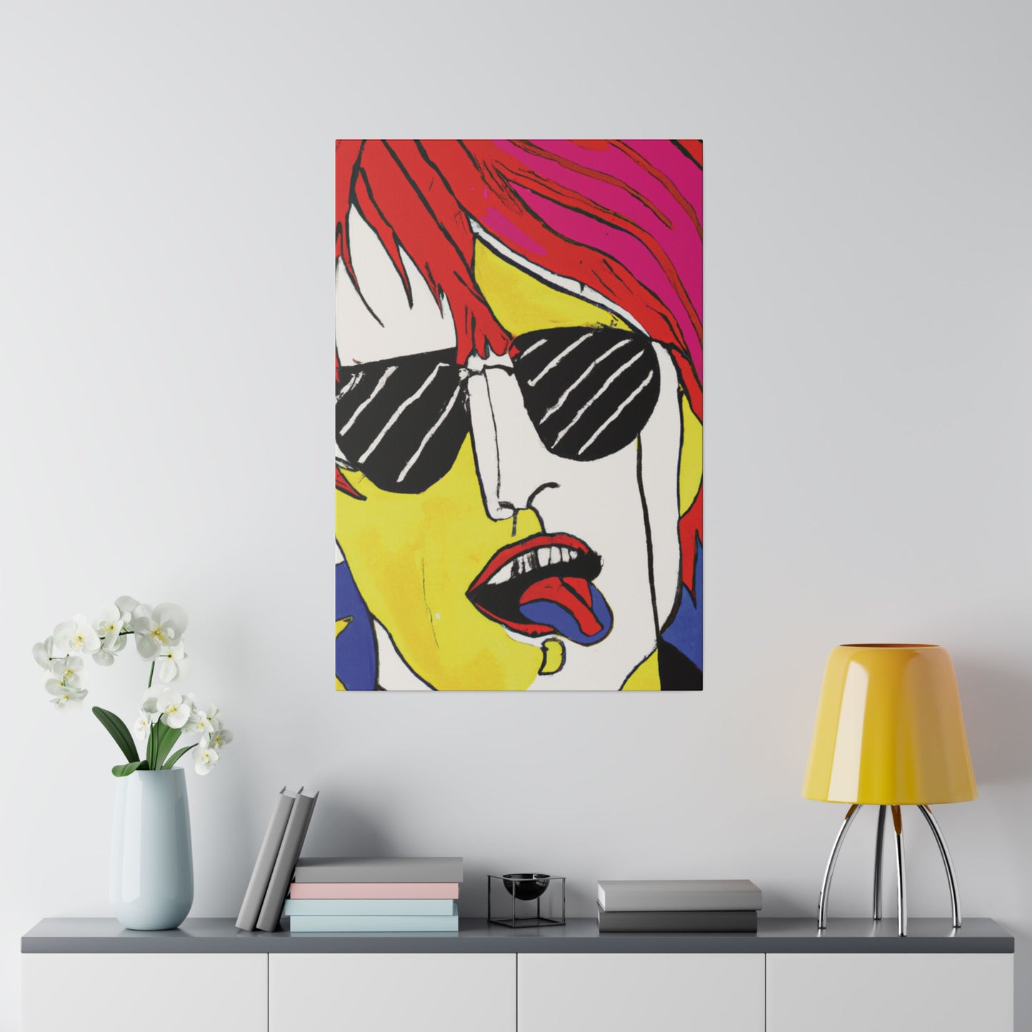 4488Q - Rockstar Painting Print | Face | Abstract | Poster | Home Decor | Wall Art | Music Art | Canvas