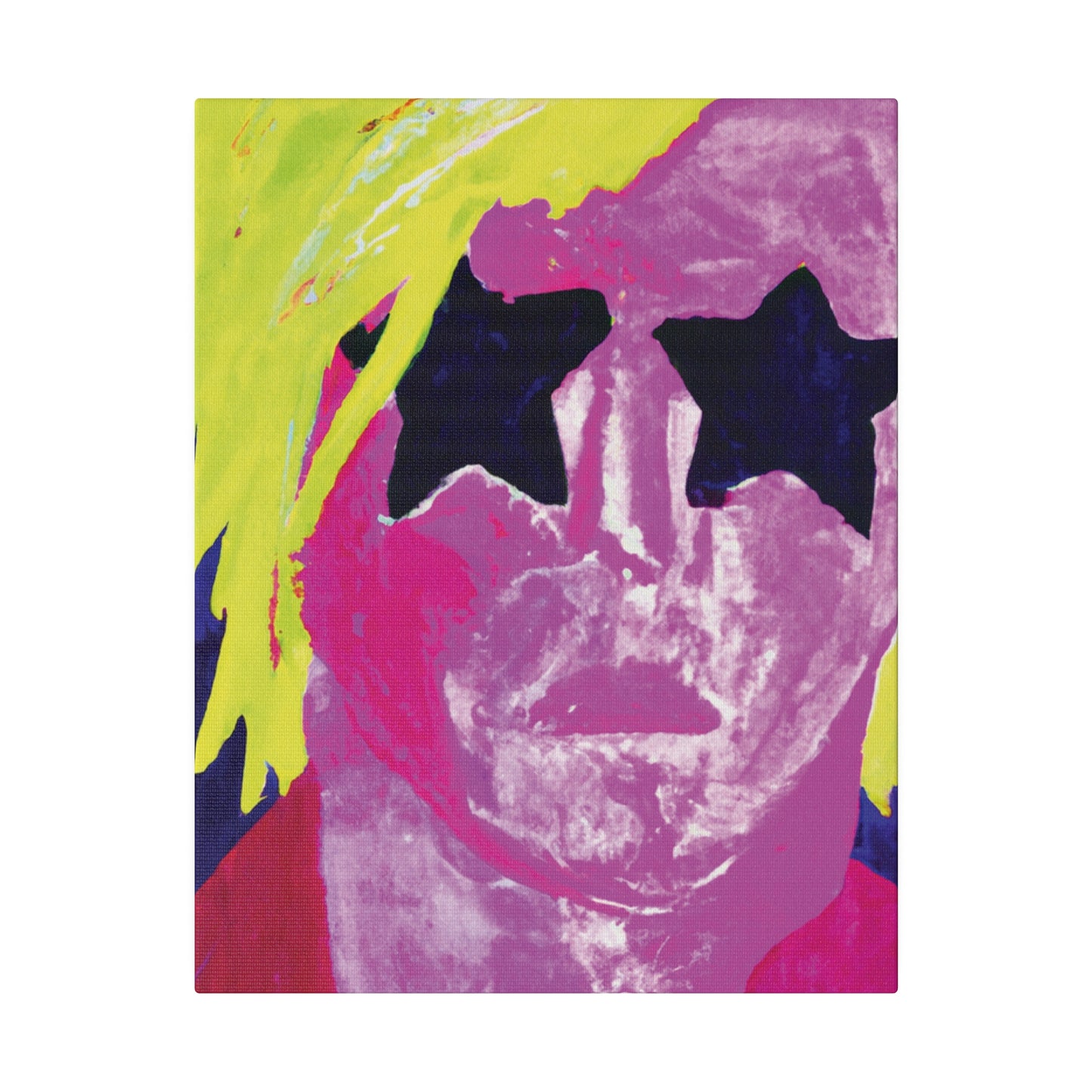 7563W - Rockstar Painting Print | Face | Abstract | Poster | Home Decor | Wall Art | Music Art | Canvas