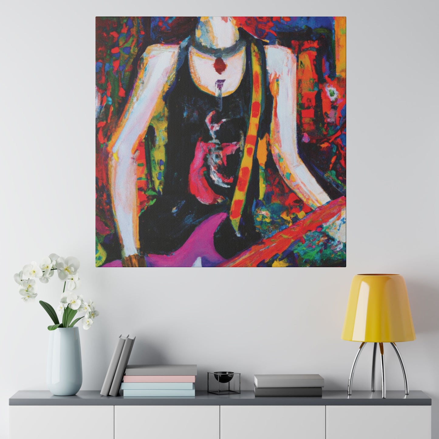 9648D - Rockstar Oil Painting Style Print | Poster | Home Decor | Wall Art | Music Art | Canvas