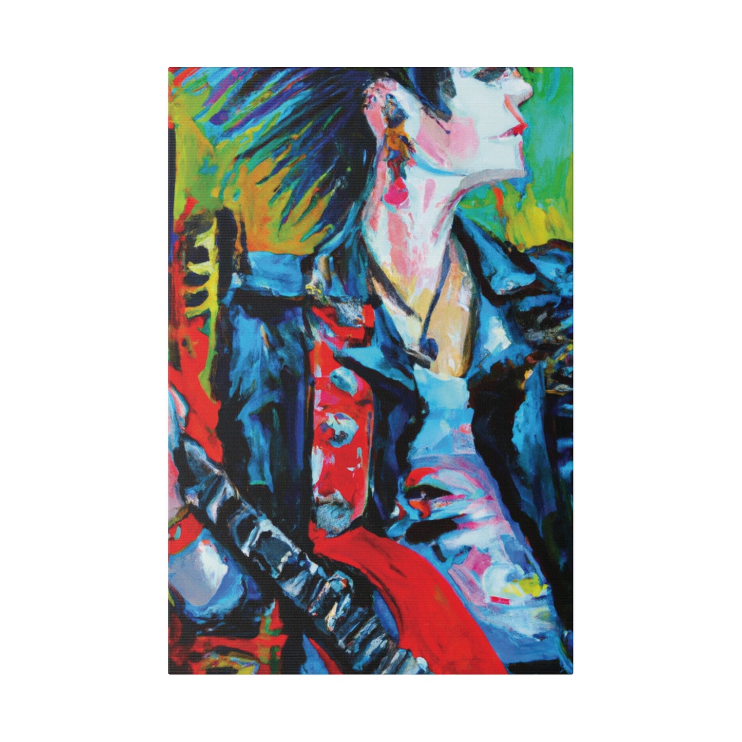 4109T - Rockstar Oil Painting Style Print | Poster | Home Decor | Wall Art | Music Art | Canvas