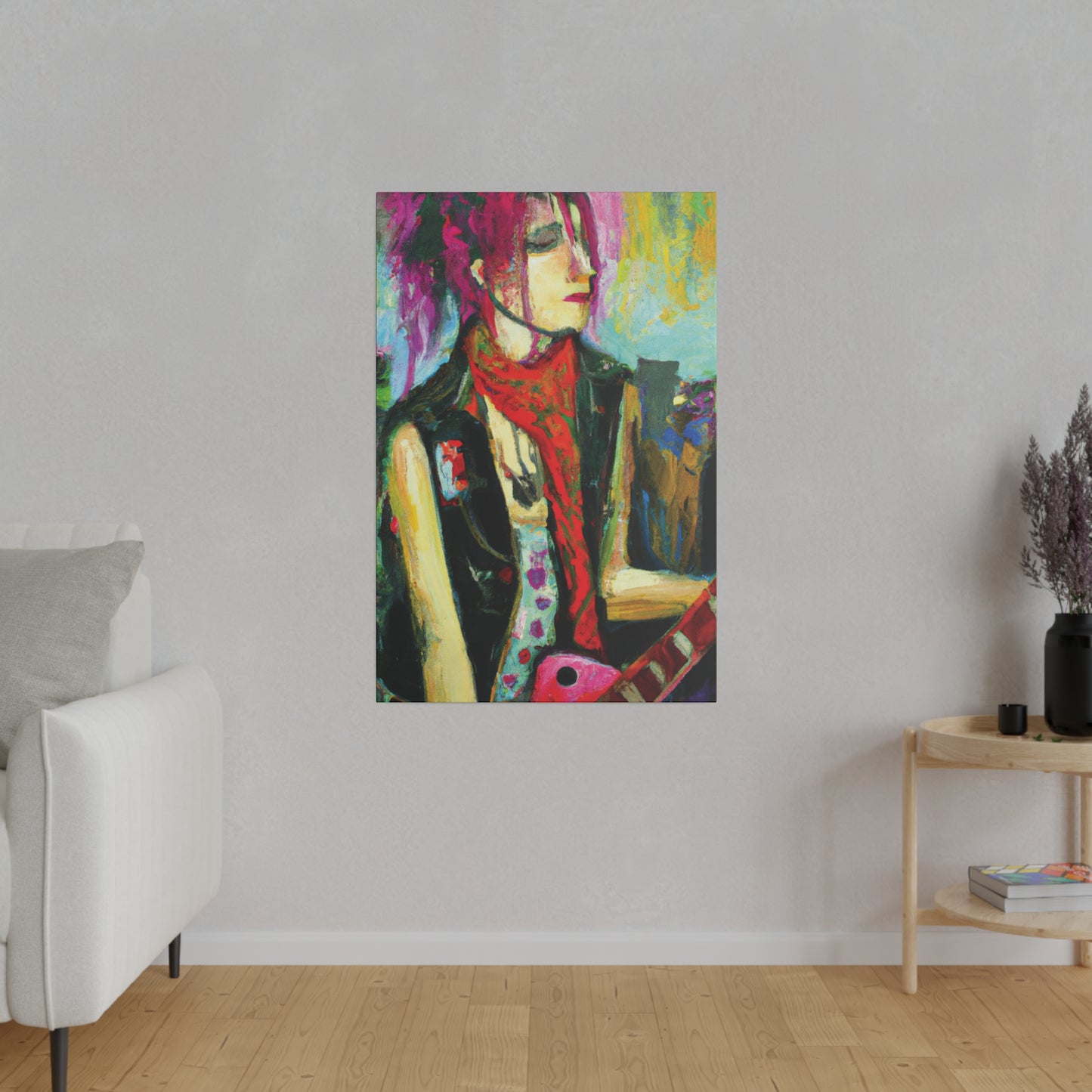 9141P - Rockstar Oil Painting Style Print | Poster | Home Decor | Wall Art | Music Art | Canvas