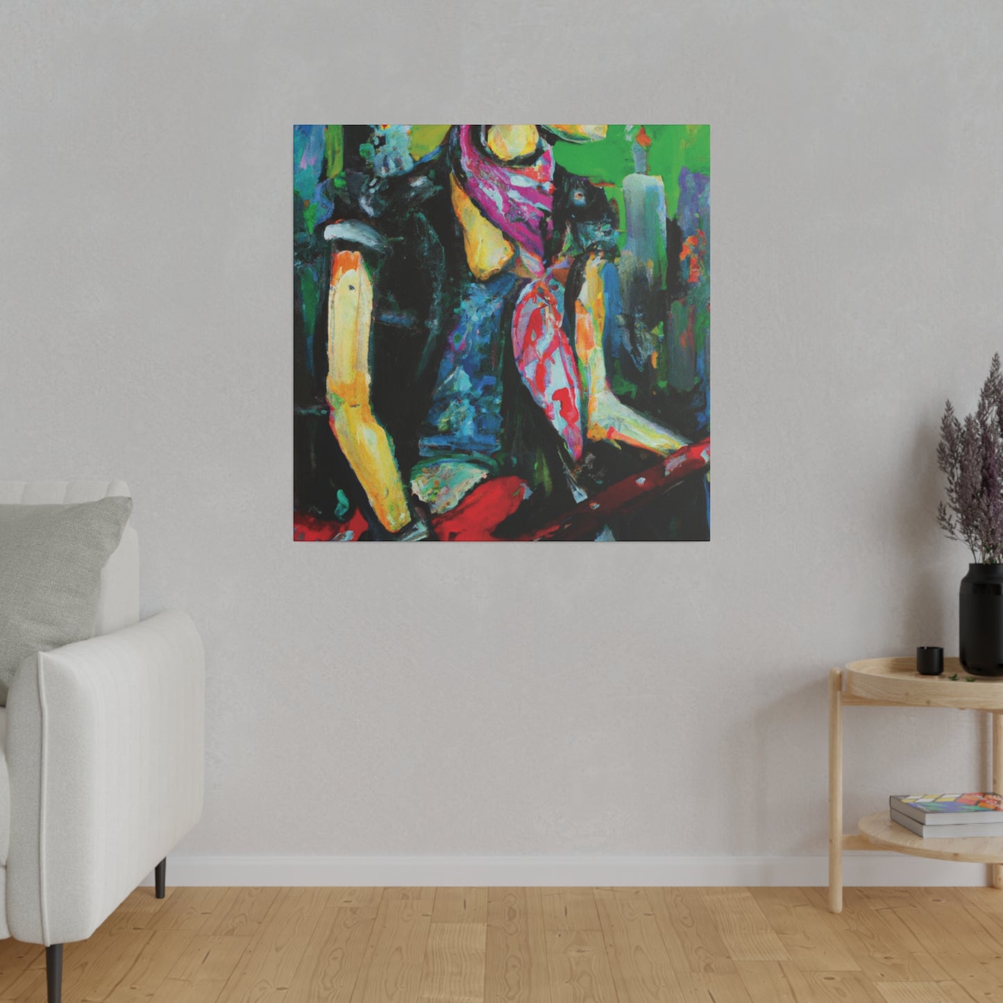 5198V - Rockstar Oil Painting Style Print | Poster | Home Decor | Wall Art | Music Art | Canvas
