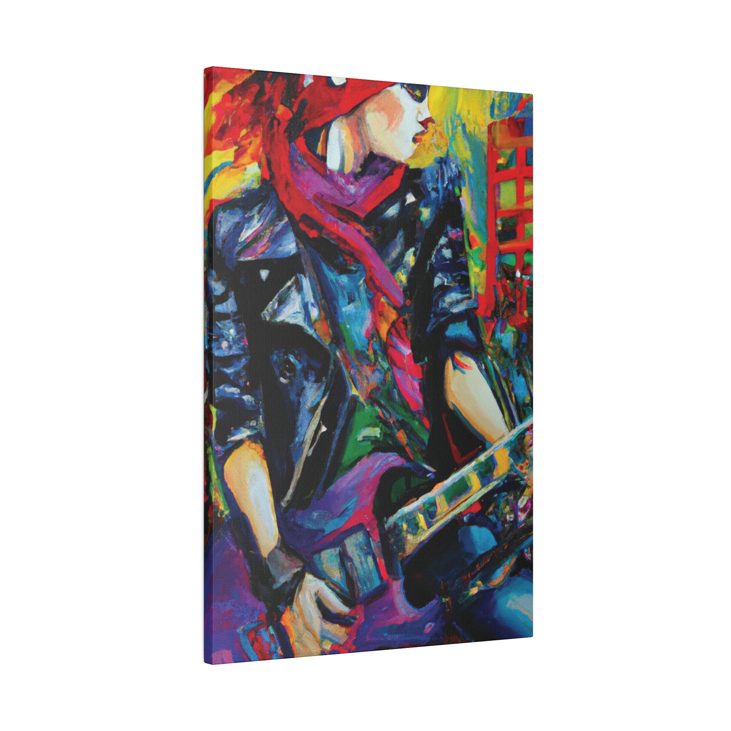 9413L - Rockstar Oil Painting Style Print | Poster | Home Decor | Wall Art | Music Art | Canvas