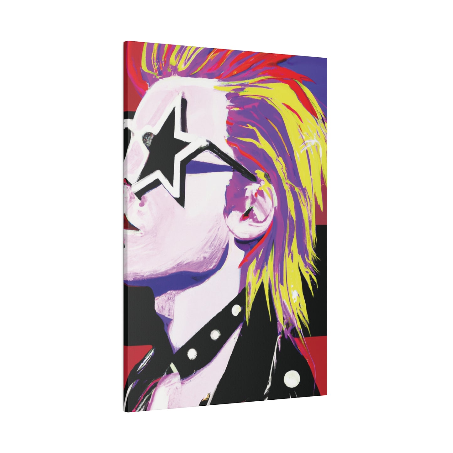 7547K - Rockstar Painting Print | Face | Abstract | Poster | Home Decor | Wall Art | Music Art | Canvas