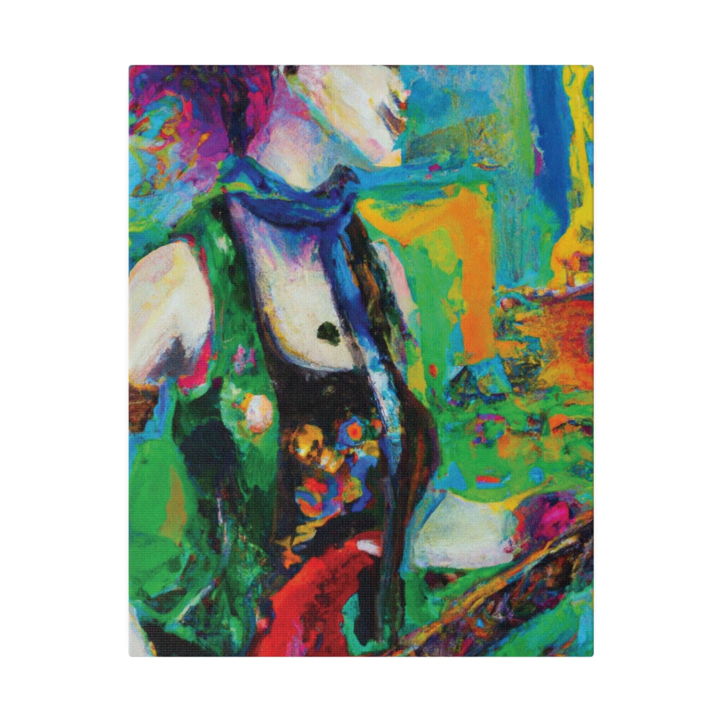 3467C - Rockstar Oil Painting Style Print | Poster | Home Decor | Wall Art | Music Art | Canvas